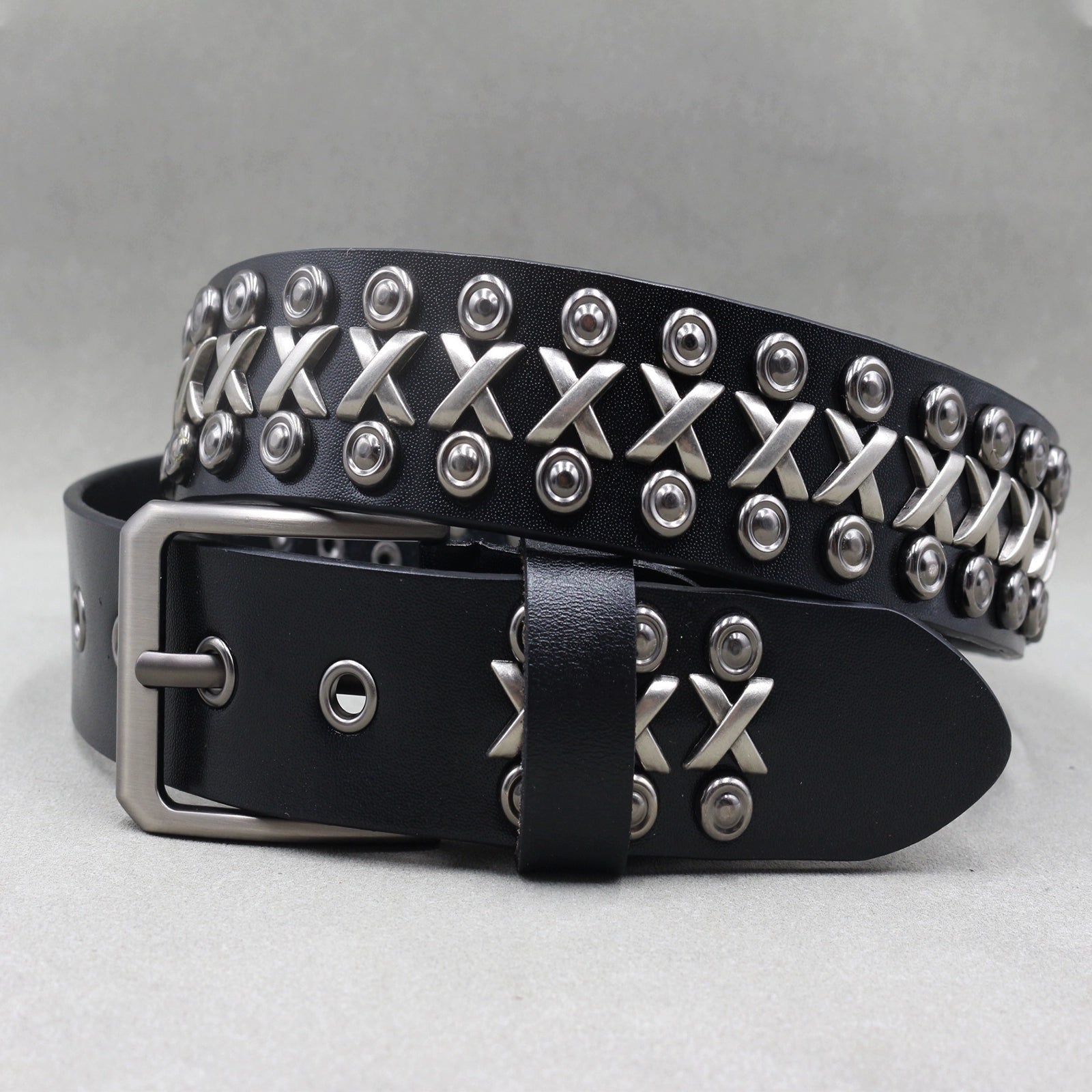 STITCH STUDDED BELT