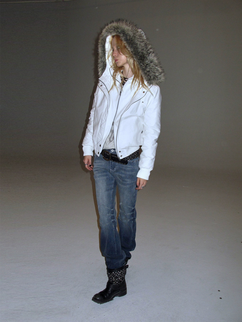 FAUX FUR HOODED JACKET