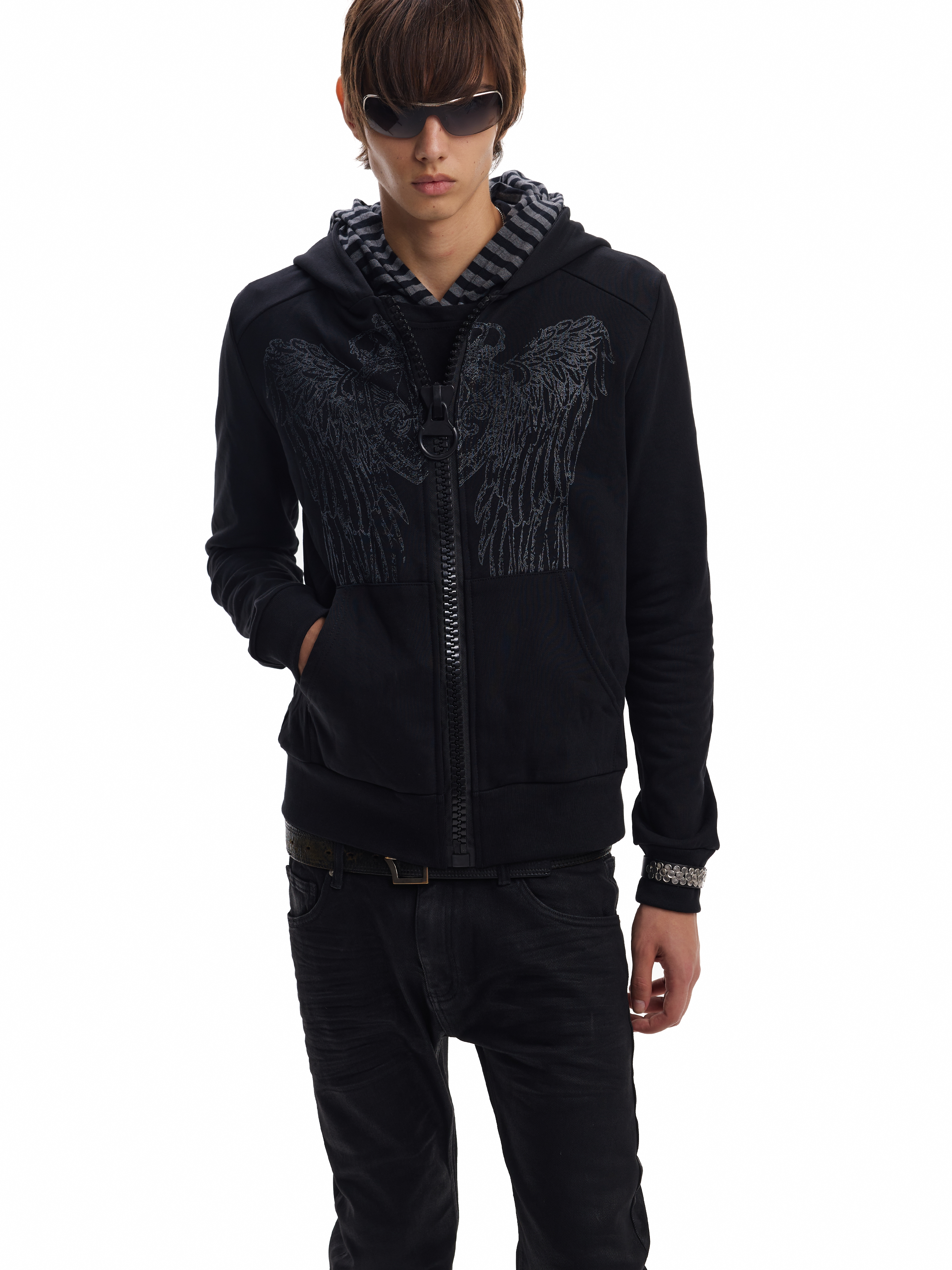 GLITTER WINGS FULL-ZIP HOODIE