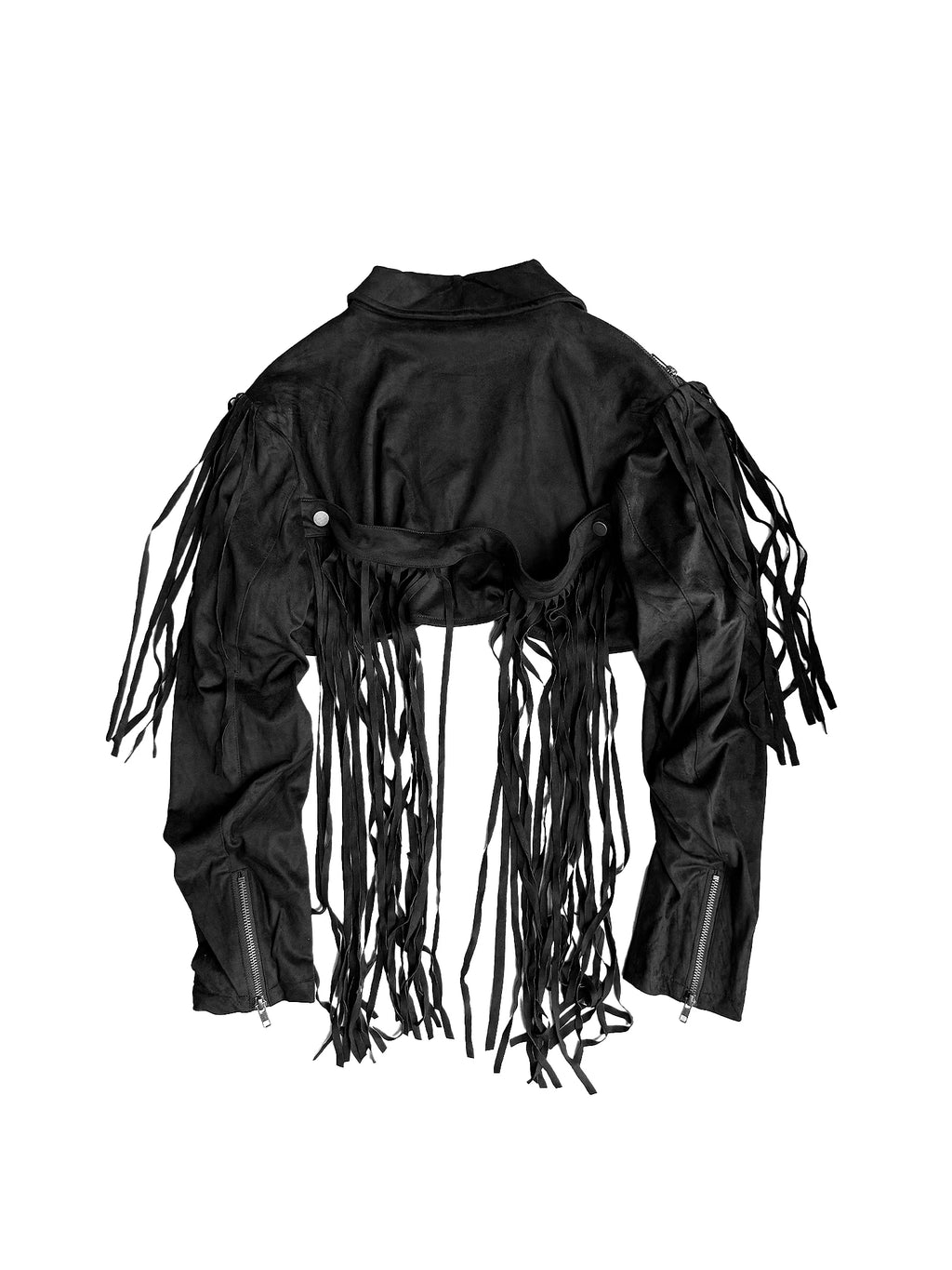 CROPPED SUEDE FRINGED JACKET