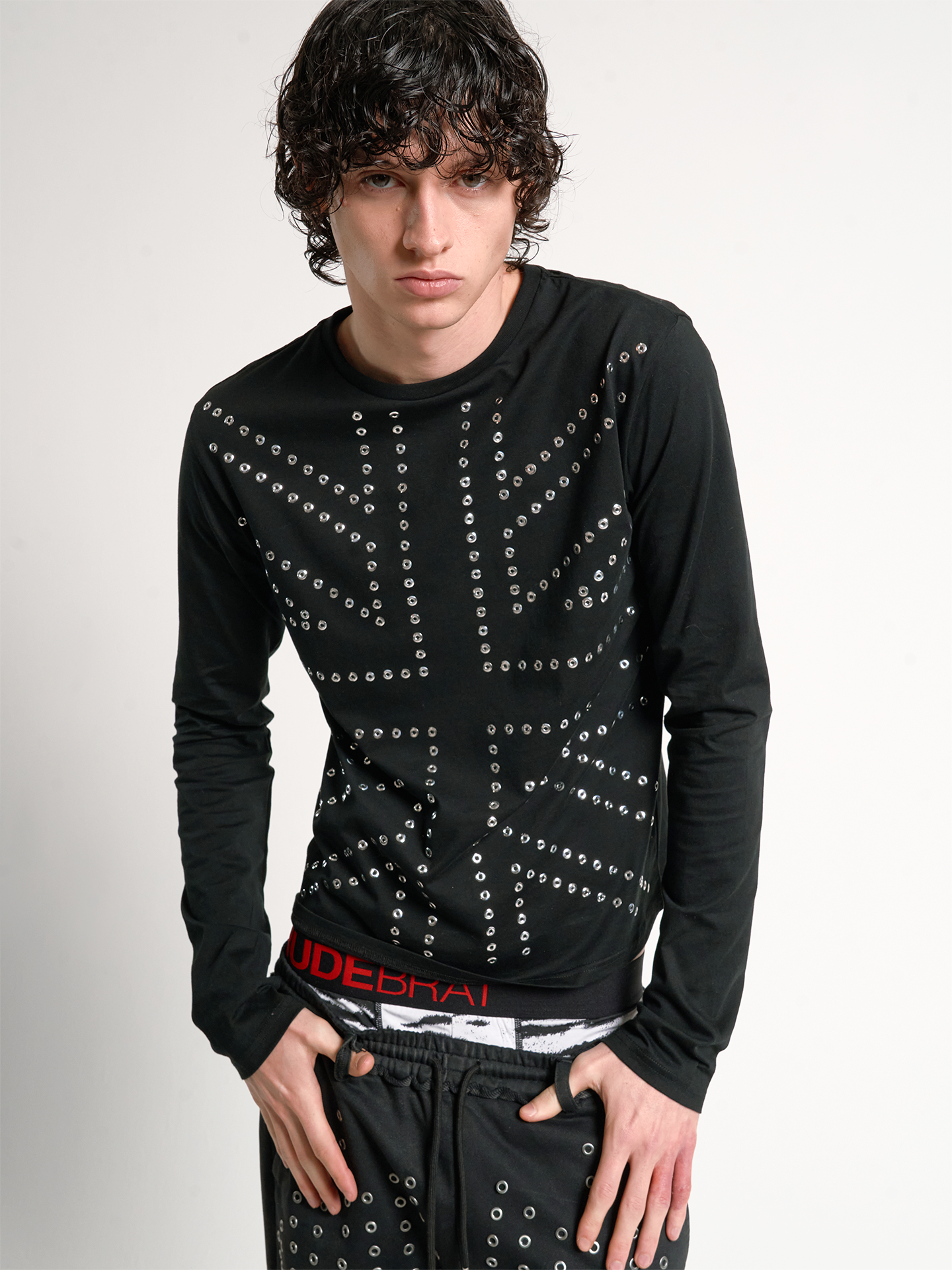 SHINY RHINESTONE BLACK TOP