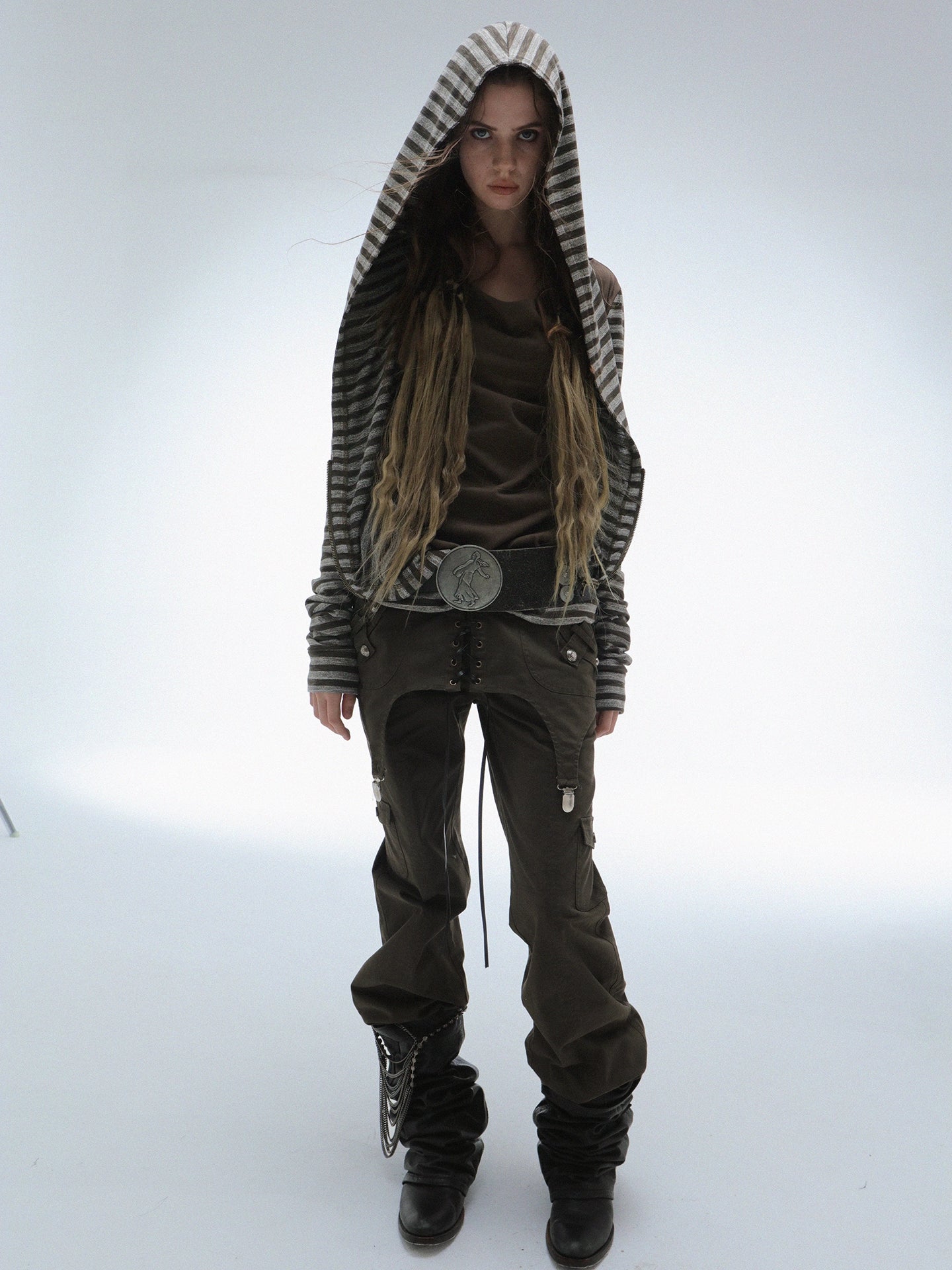 MULTI-WEAR PATCHWORK HOODIE TOP