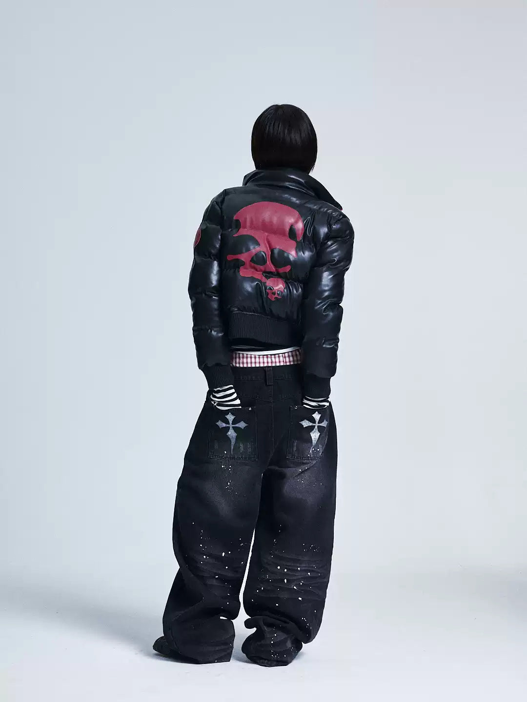 COLORFUL PATCHWORK FUR COLLAR JACKET