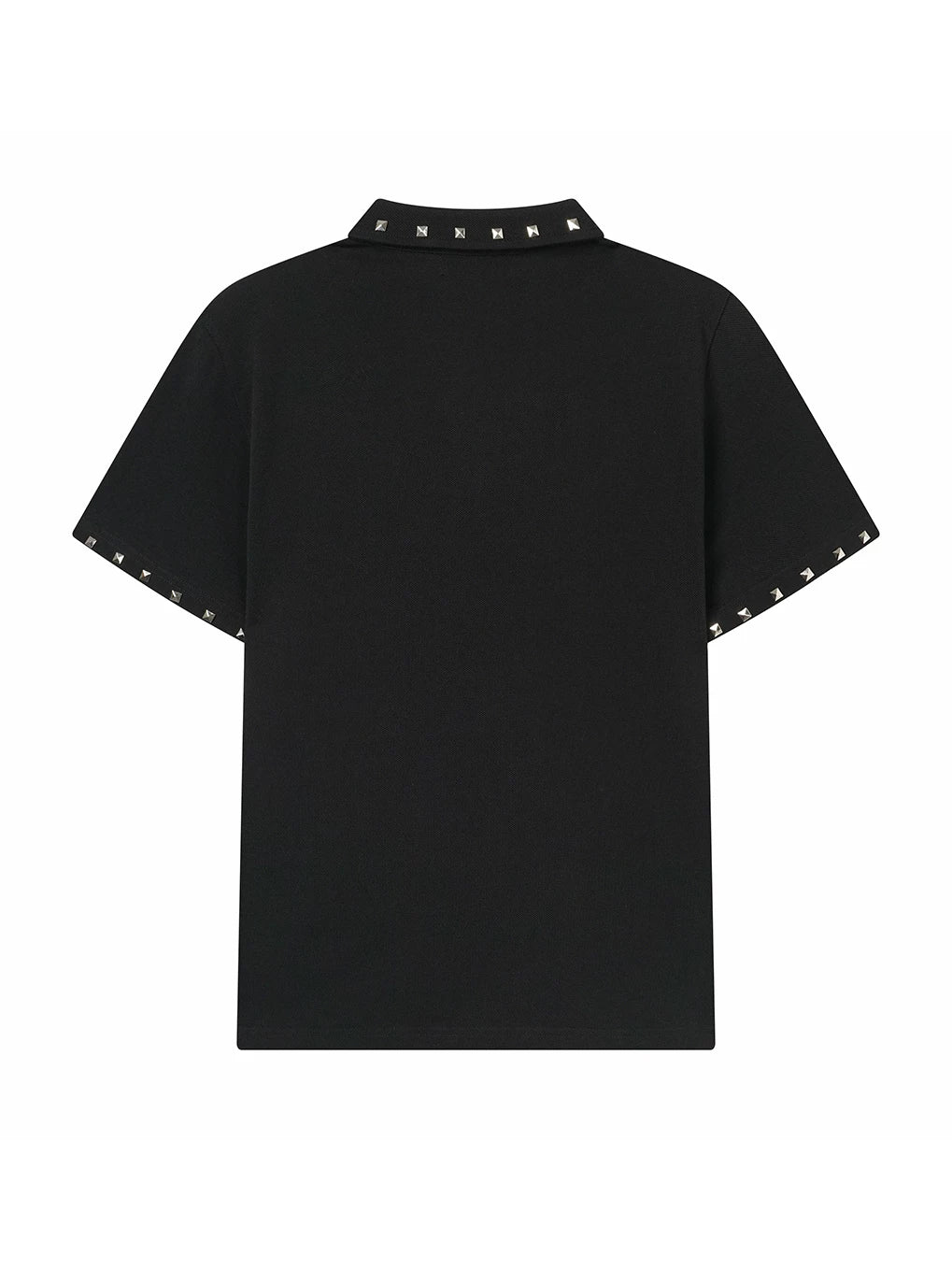 STUDDED PRINT POLO SHIRT