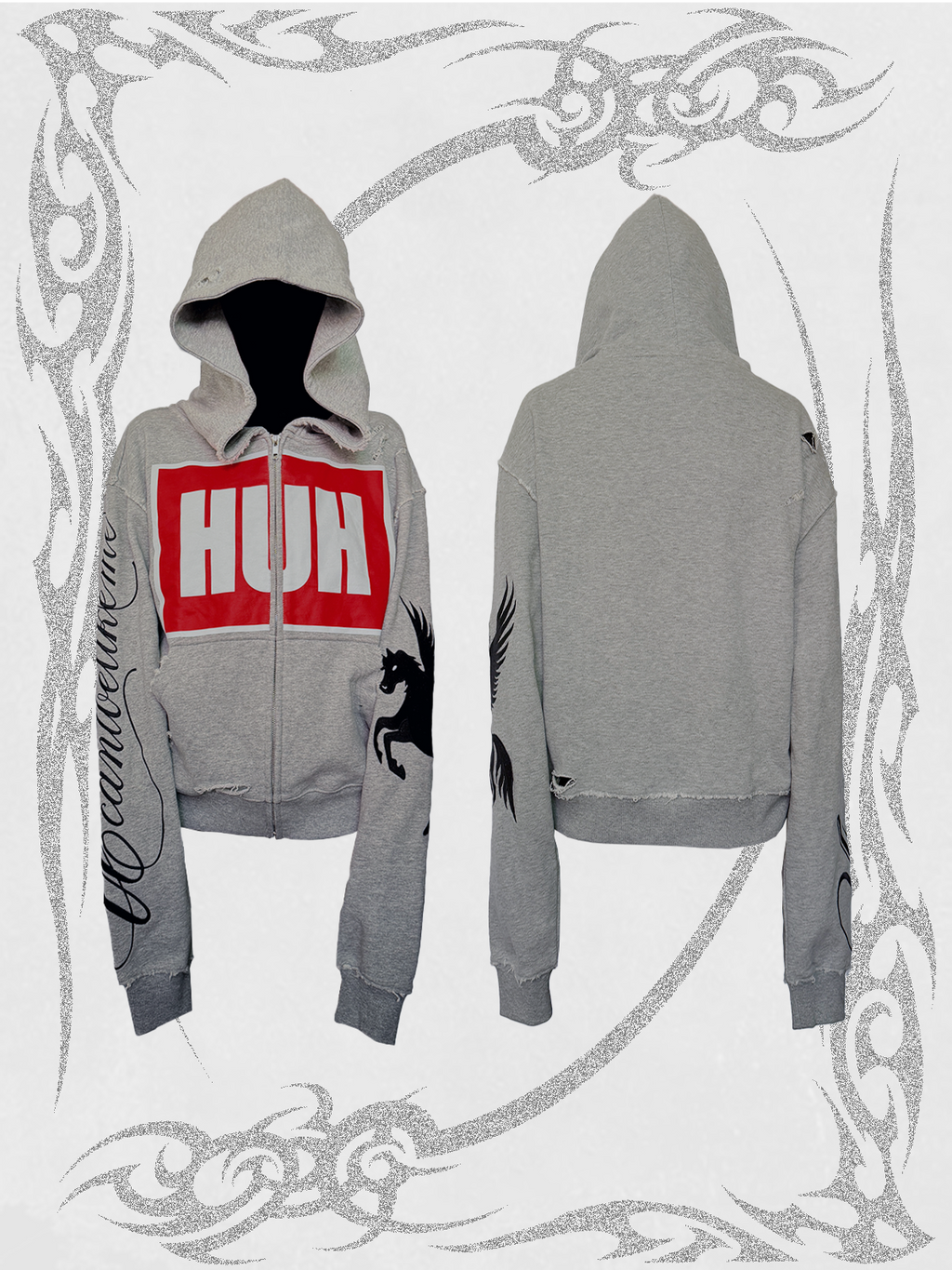 UNICORN GRAPHIC ZIP HOODIE