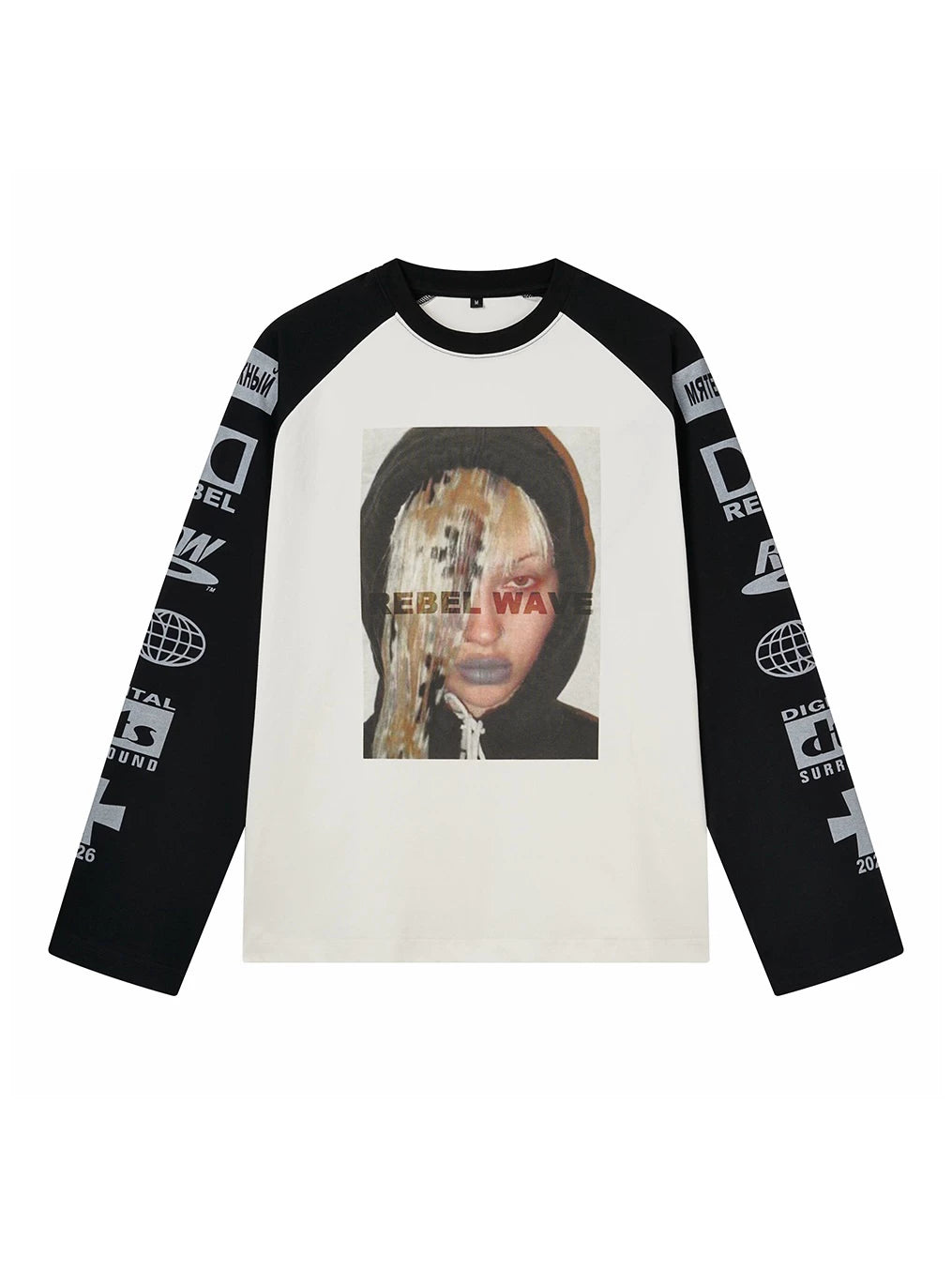 WAVE PRINT LONG SLEEVE TEE