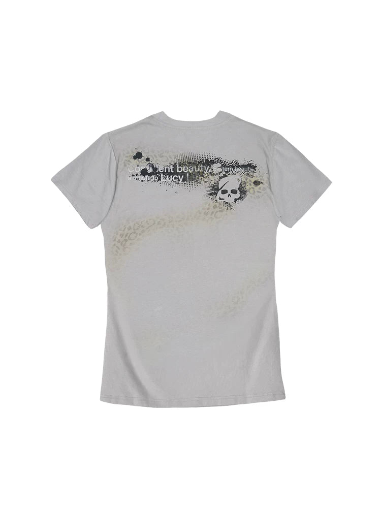 MILLENNIUM GRAY FITTED TEE