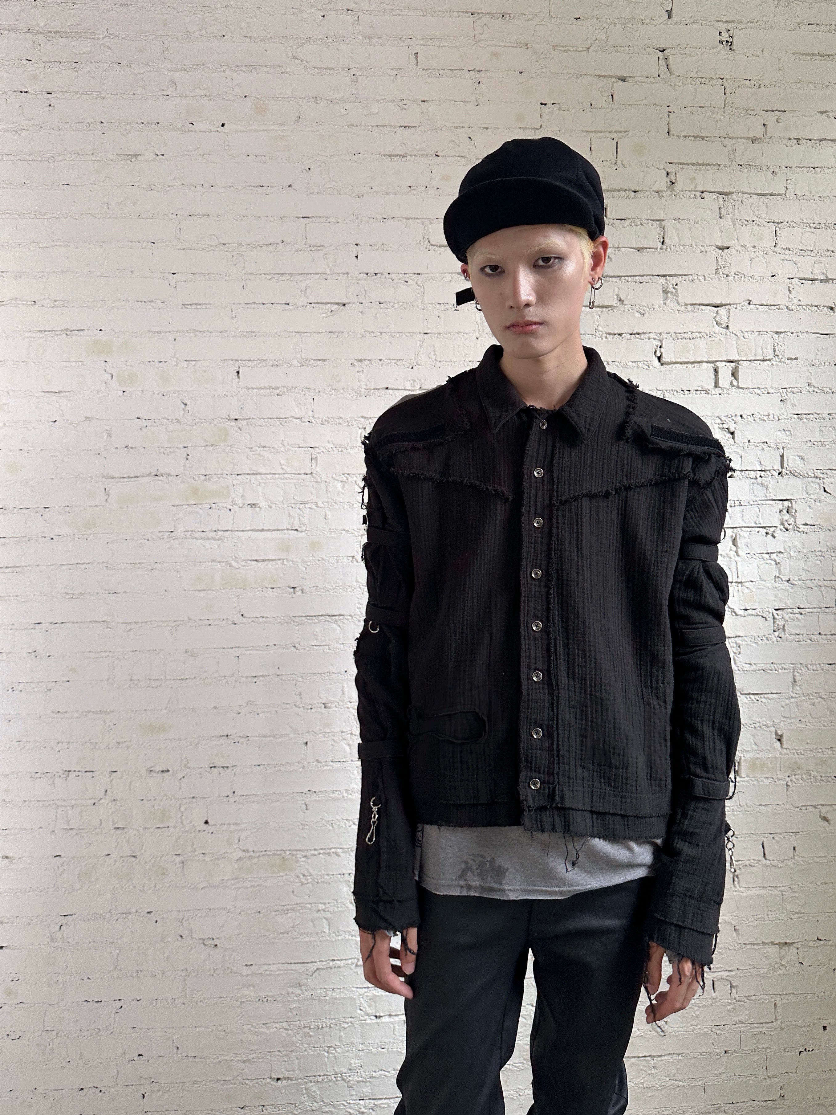 ELEGANT DISTRESSED JACKET SHIRT