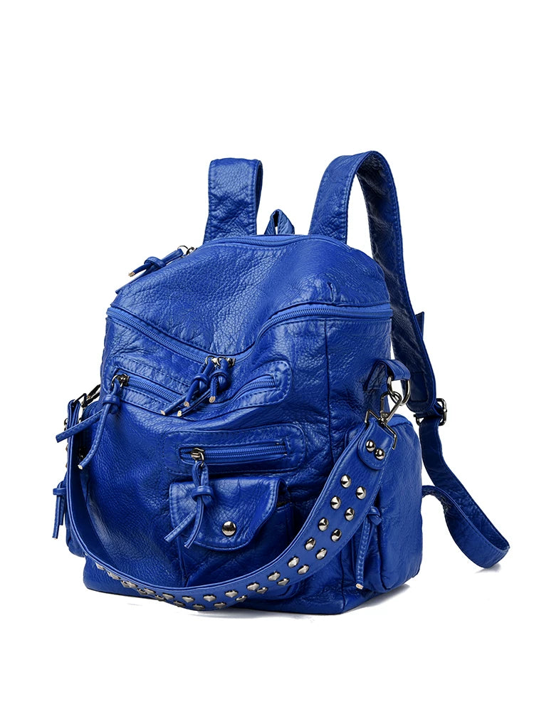 SOFT PU LEATHER BACKPACK