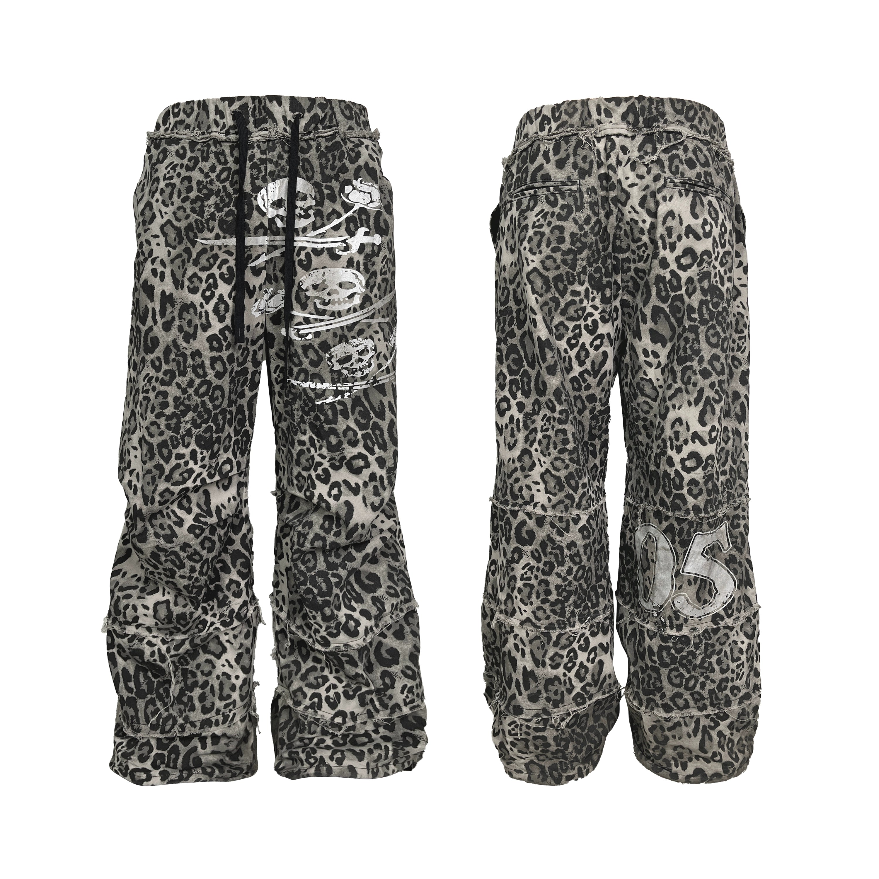 LEOPARD PRINT LOOSE TROUSERS