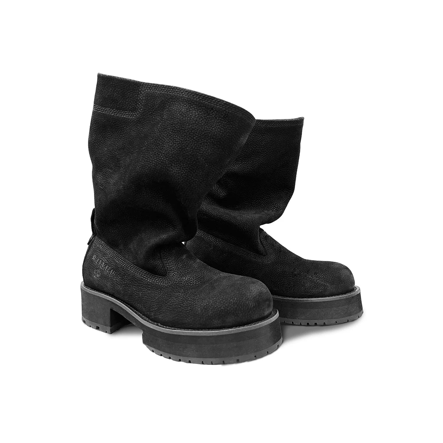 FROSTED COWHIDE MID-CALF WORK BOOTS