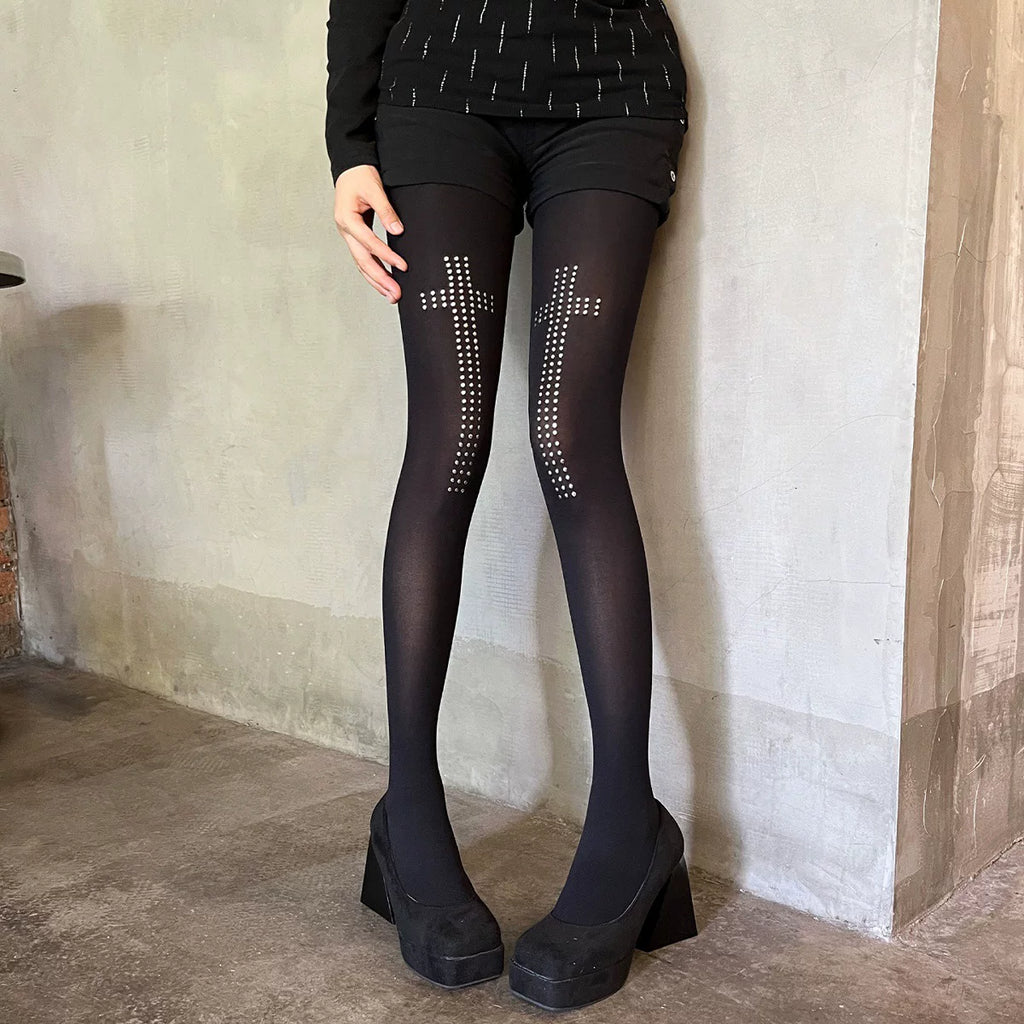 CROSS STUD TIGHTS