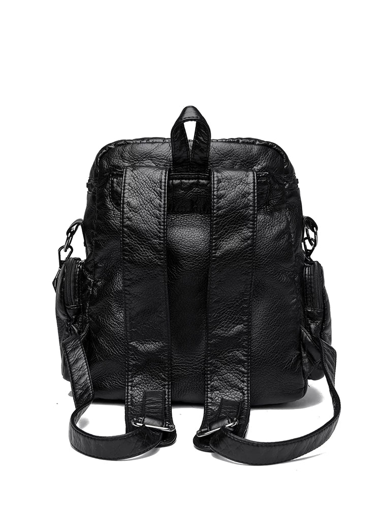 SOFT PU LEATHER BACKPACK