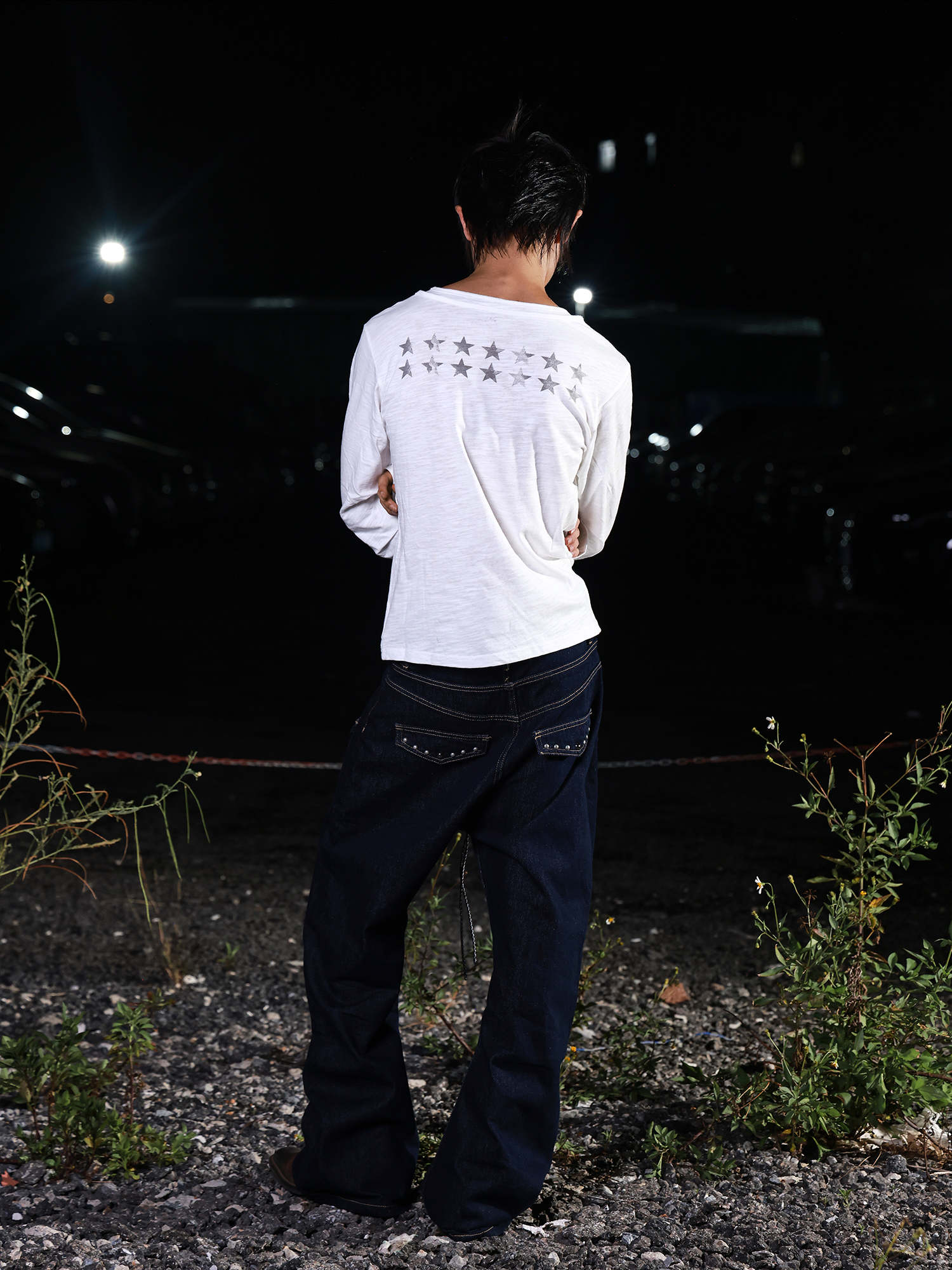 SKULL CROSSBONES PLEATED SHIRT