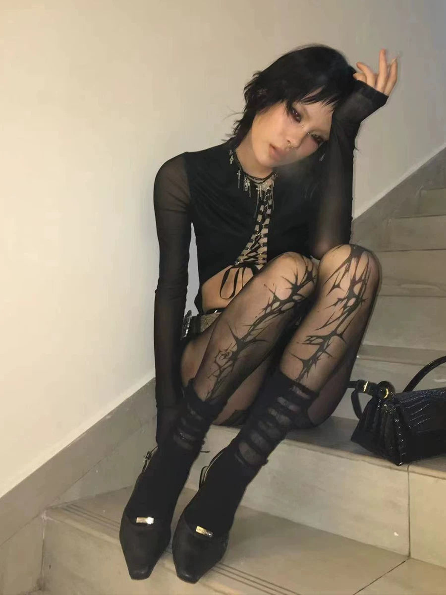THORN PRINT STOCKINGS