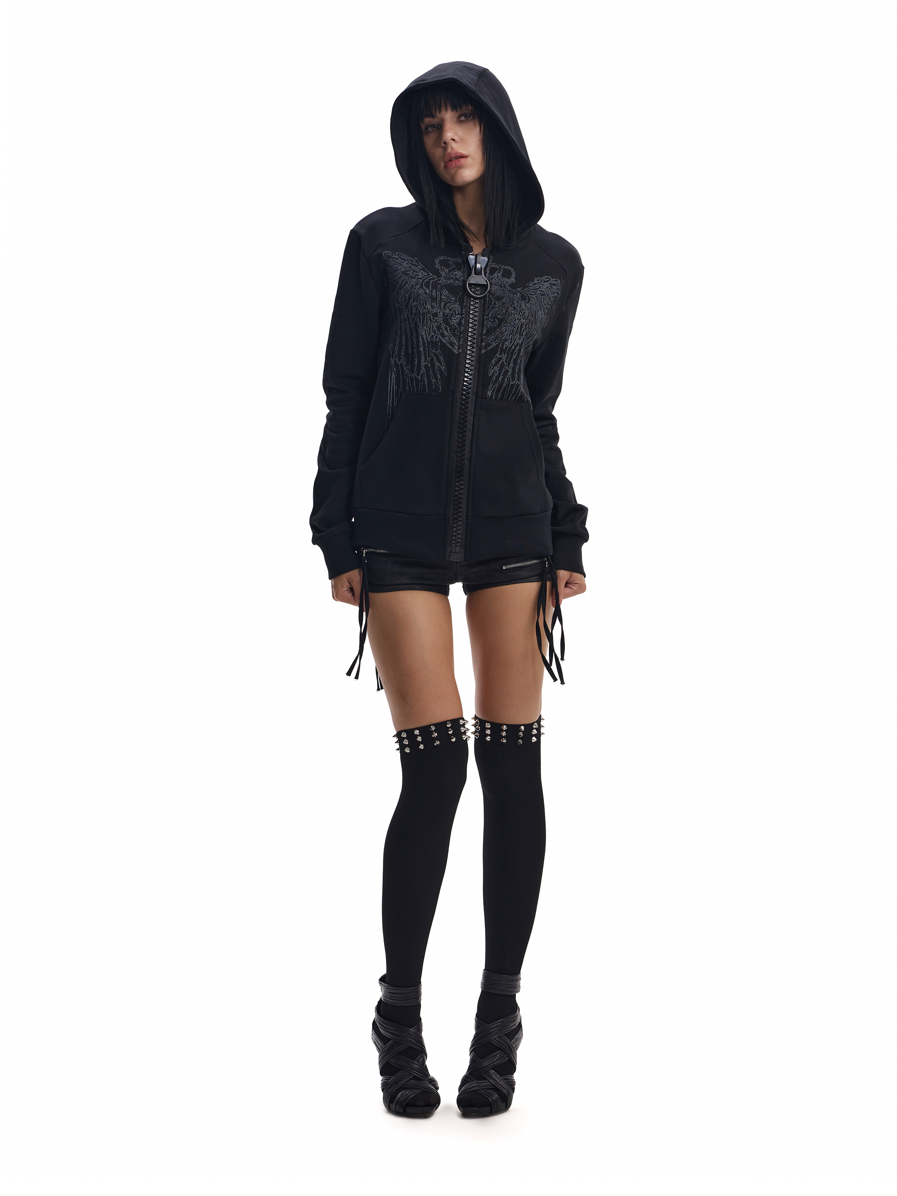 GLITTER WINGS FULL-ZIP HOODIE