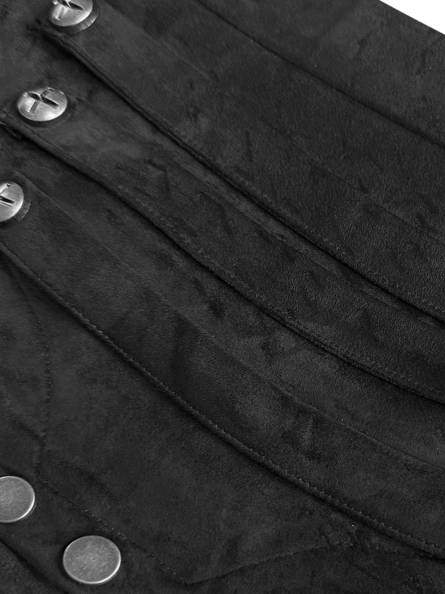 FRINGE STUDDED SUEDE SHORTS