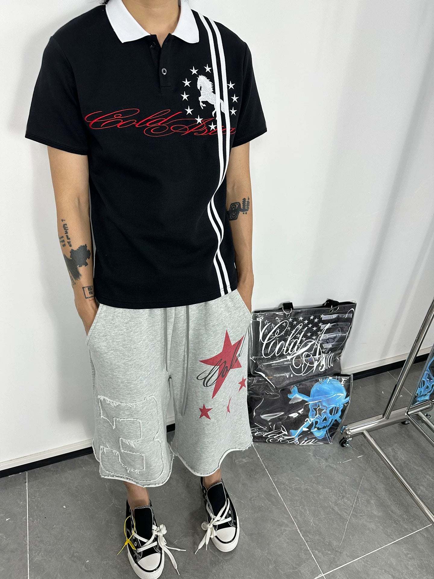 STREET POLO SHIRT WITH EMBROIDERY