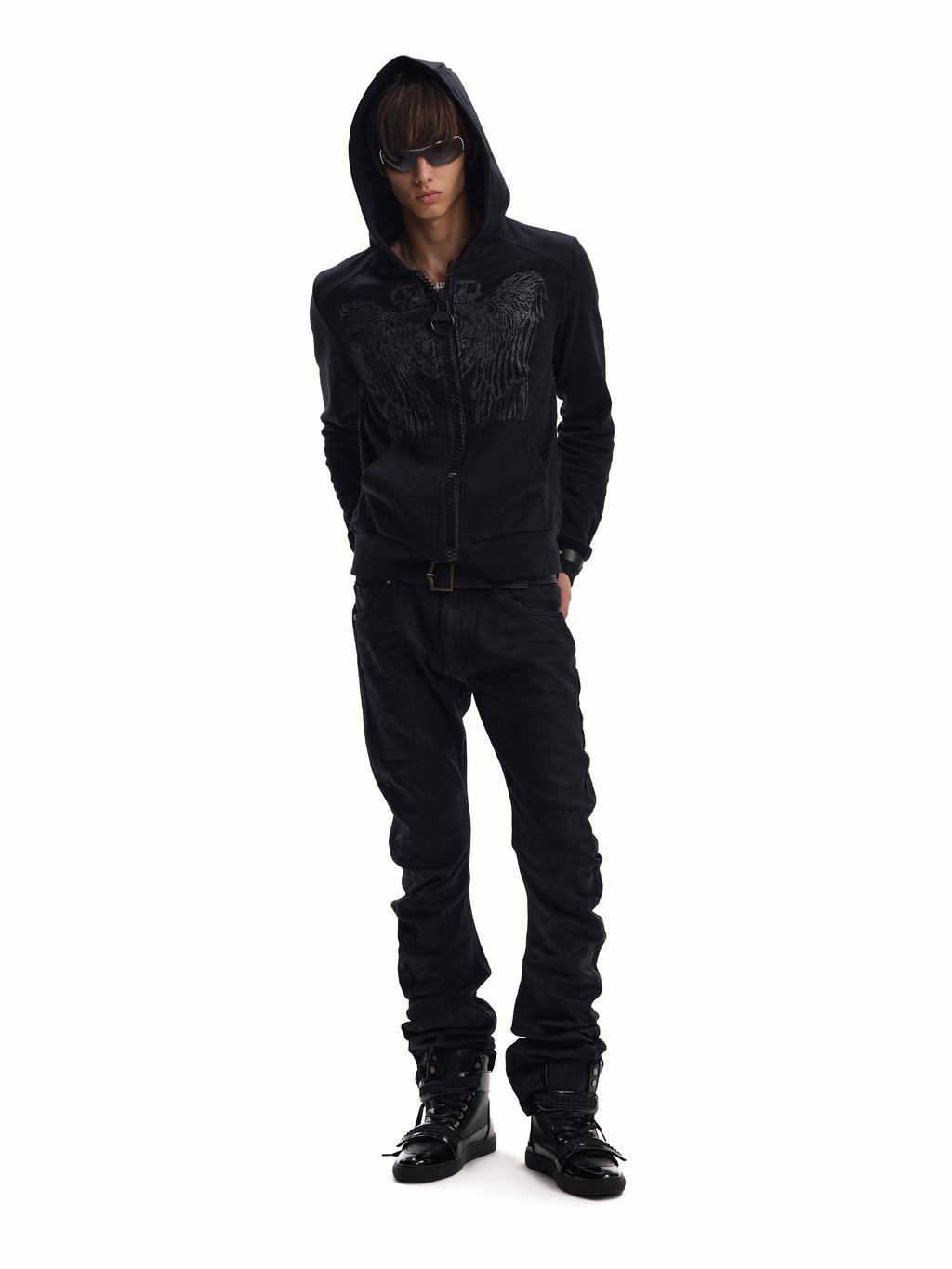 GLITTER WINGS FULL-ZIP HOODIE