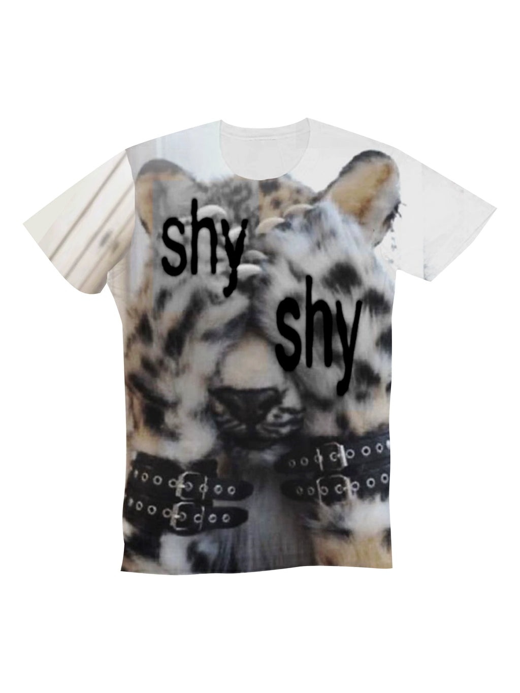 RHINESTONE LEOPARD GRAPHIC T-SHIRT