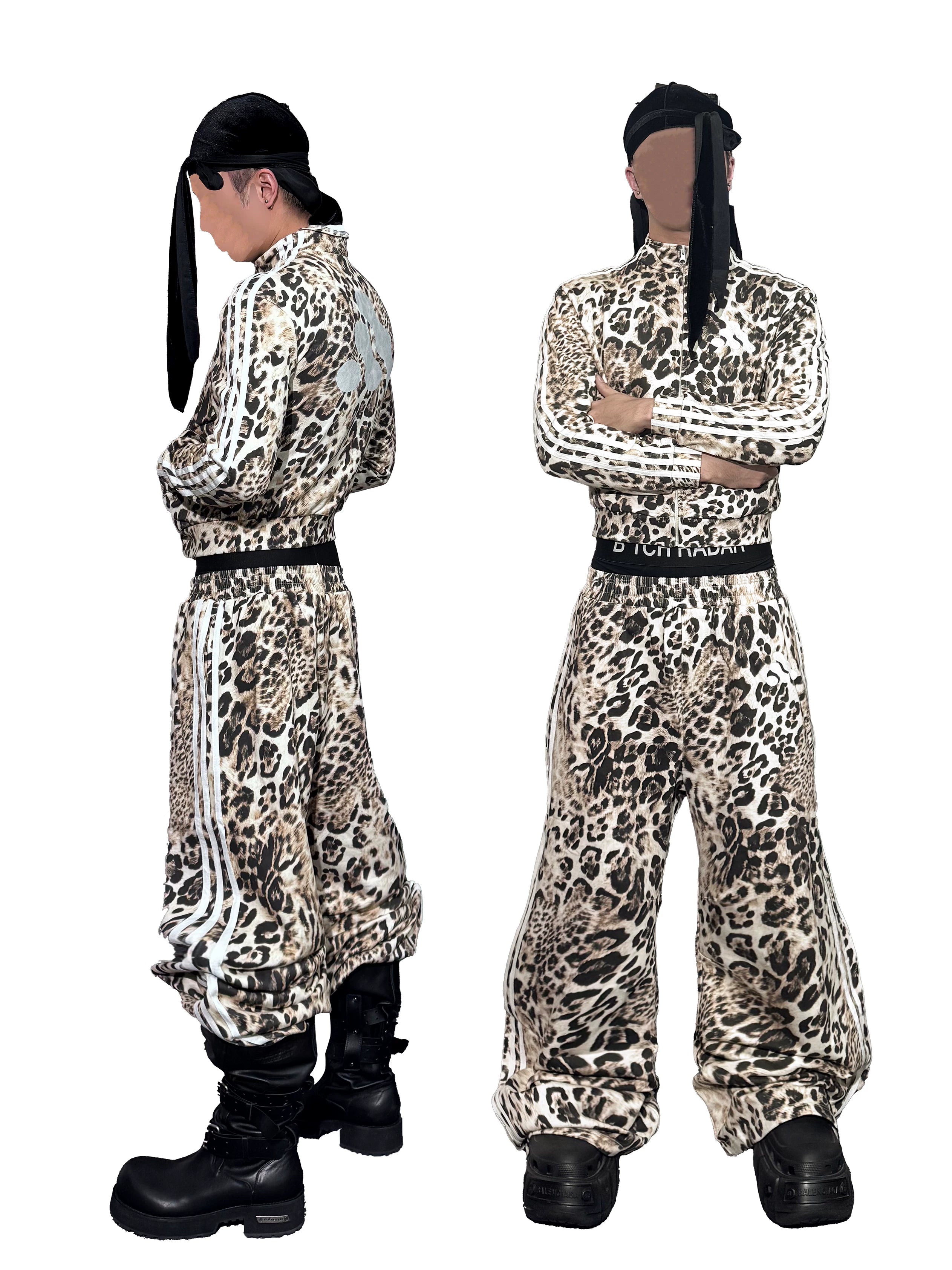 LEOPARD PRINT SWEATPANTS SET