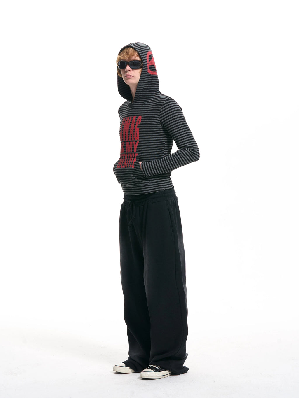 STRIPED HOODED LONG SLEEVE