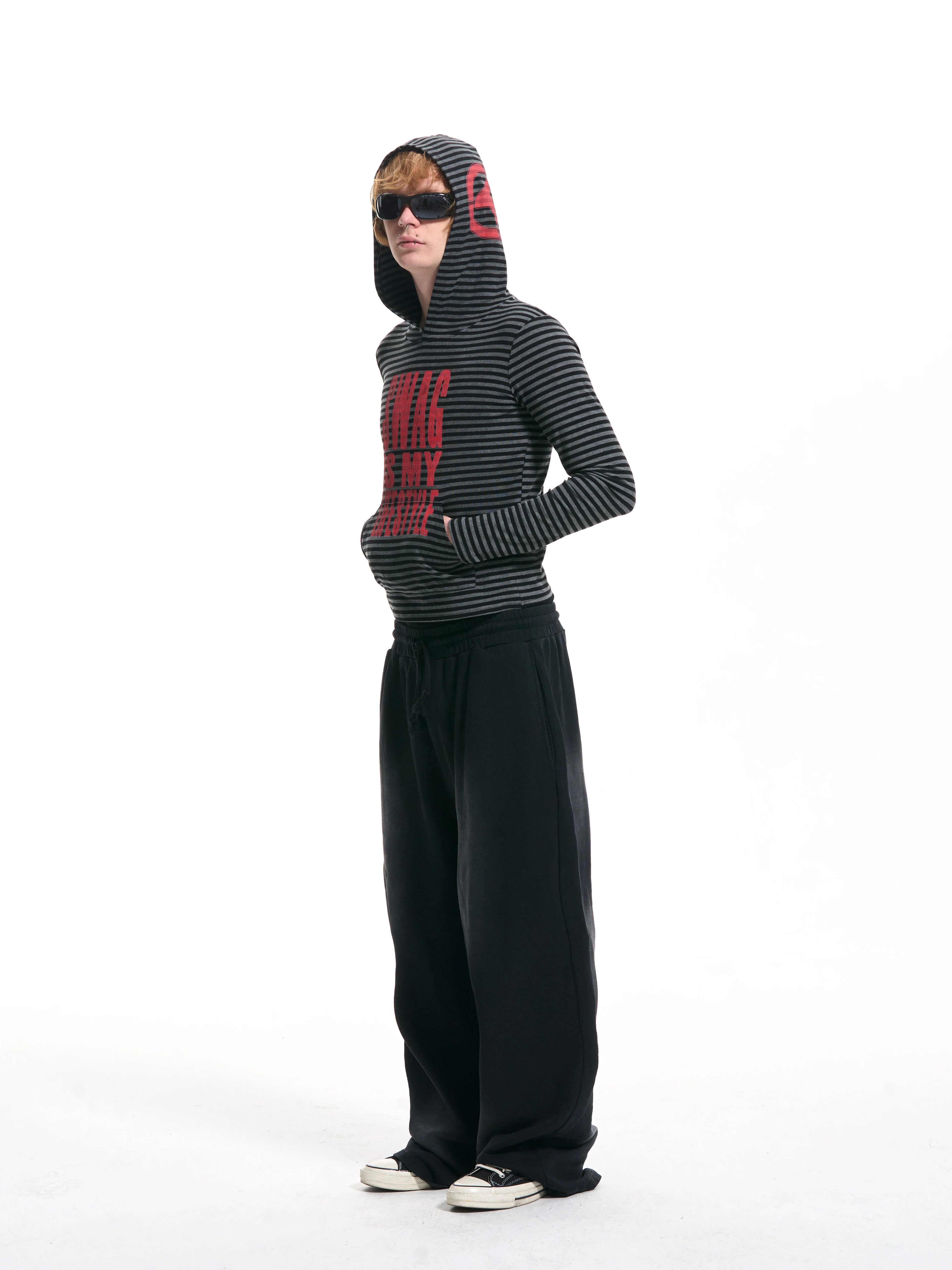 STRIPED HOODED LONG SLEEVE