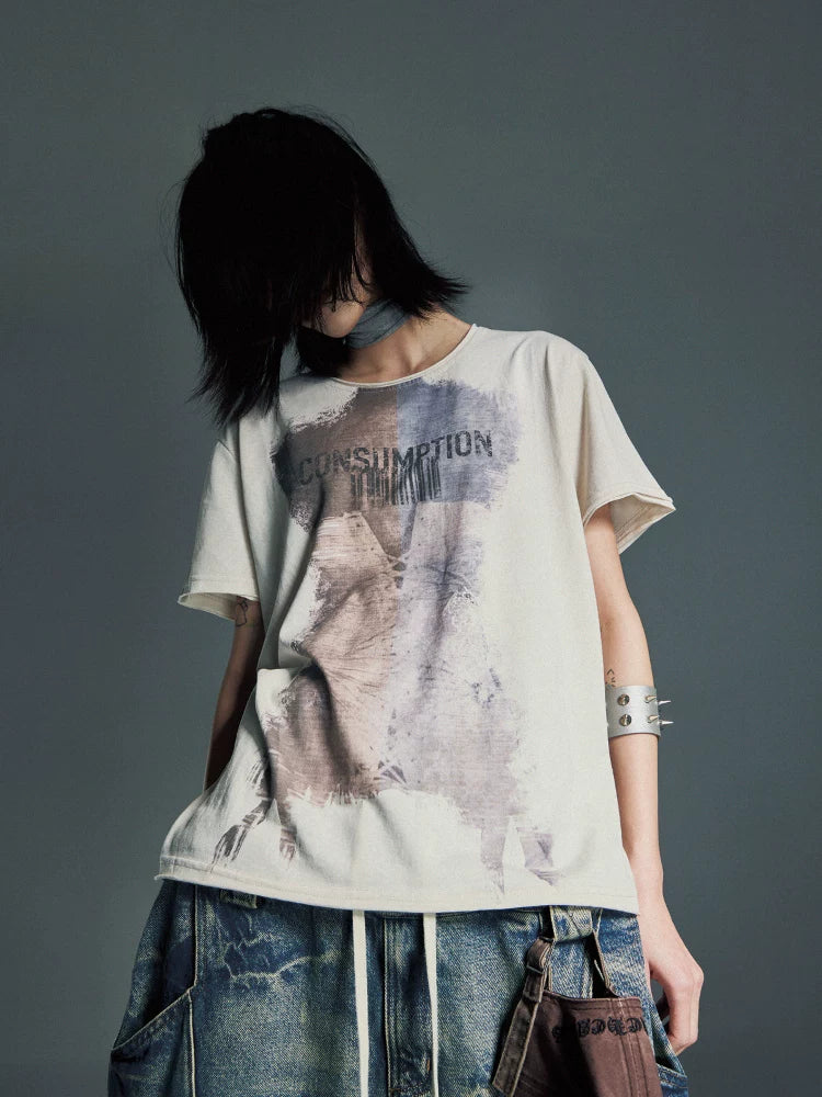 RESPECT PRINT DRAWSTRING TEE