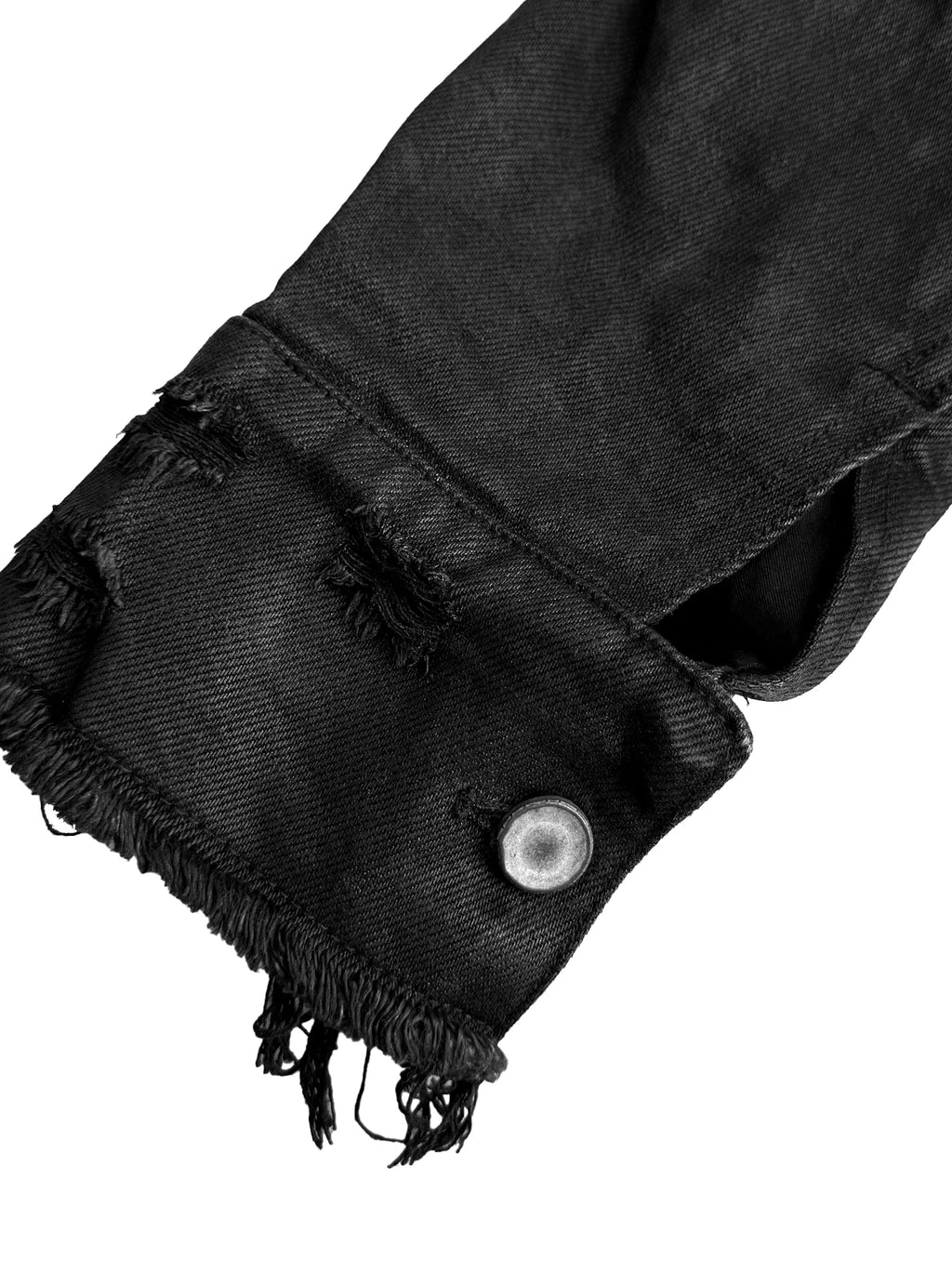 DISTRESSED WAXED DENIM JACKET