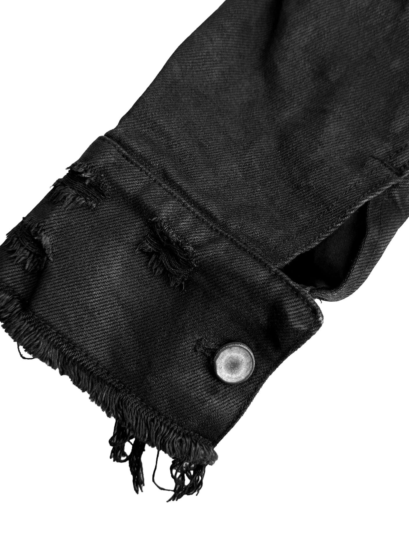 DISTRESSED WAXED DENIM JACKET