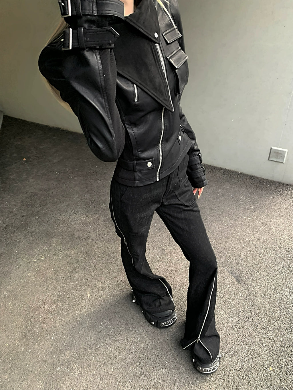 PATCHWORK BIKER JACKET