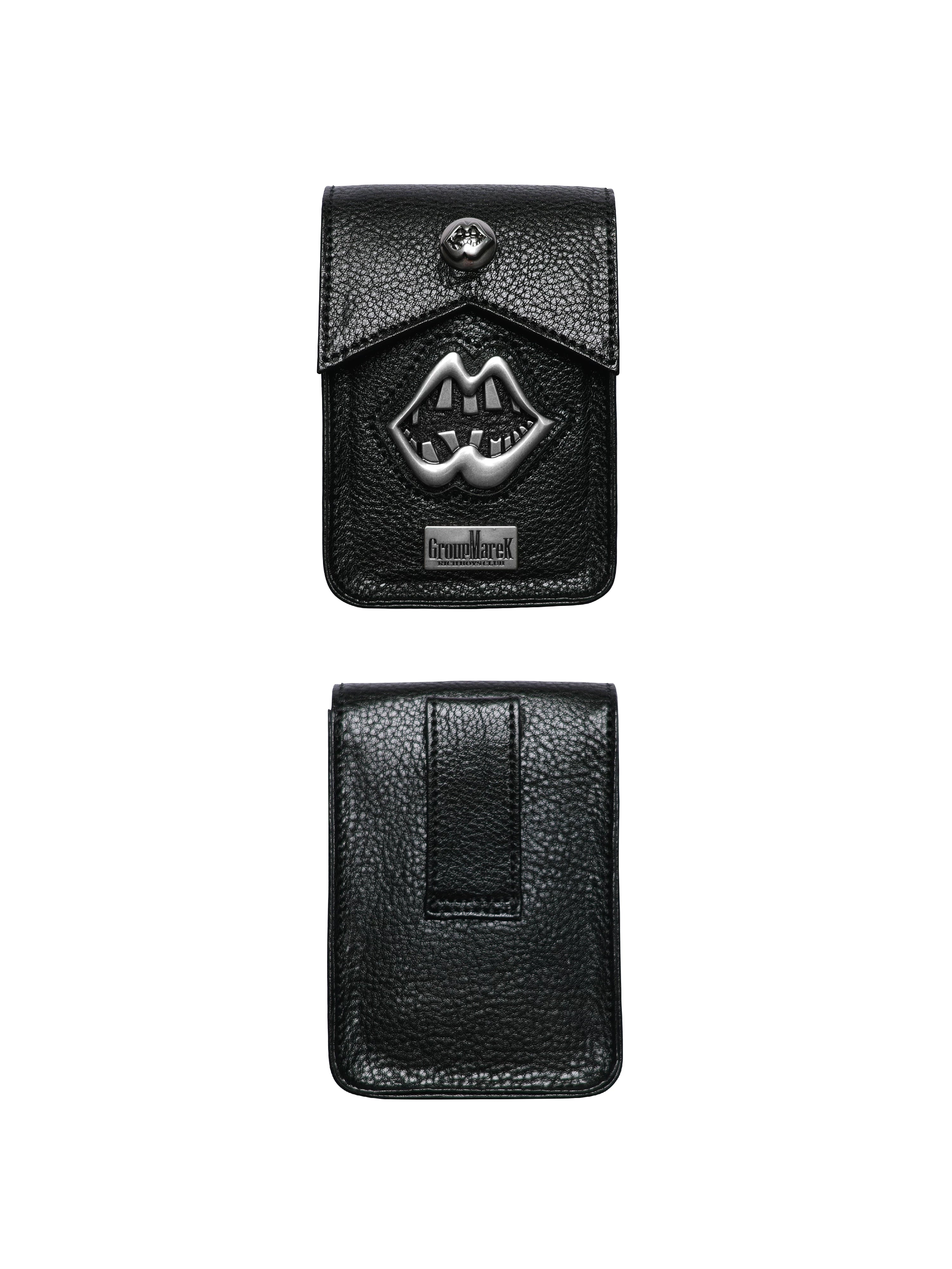 TWO-TONE LEATHER CIGARETTE POUCH