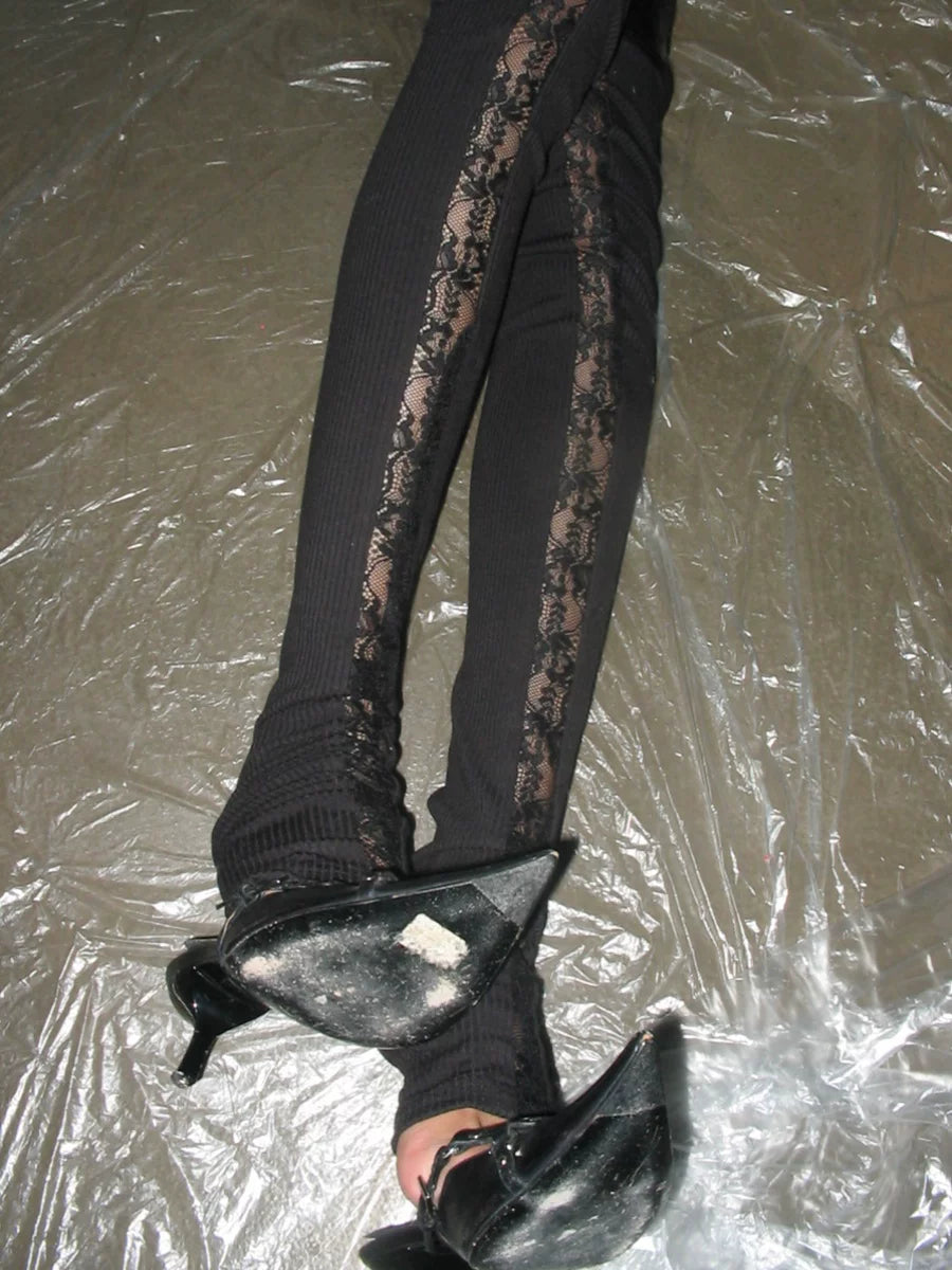 LACE QUILTED TIGHTS