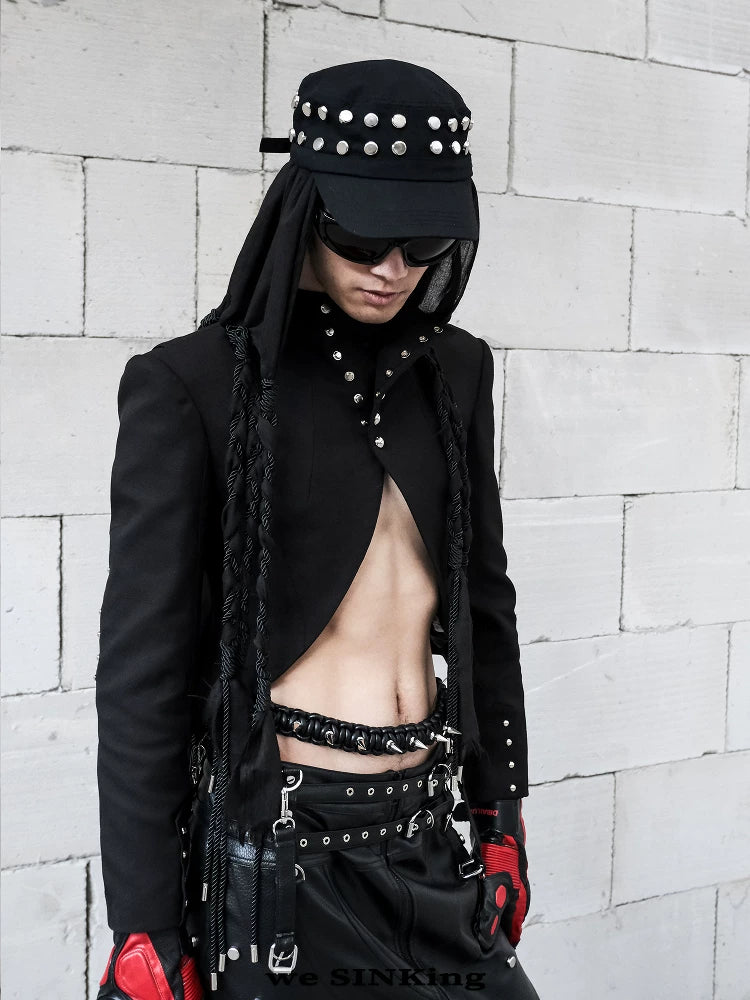 CURVED HEM BLACK JADE JACKET