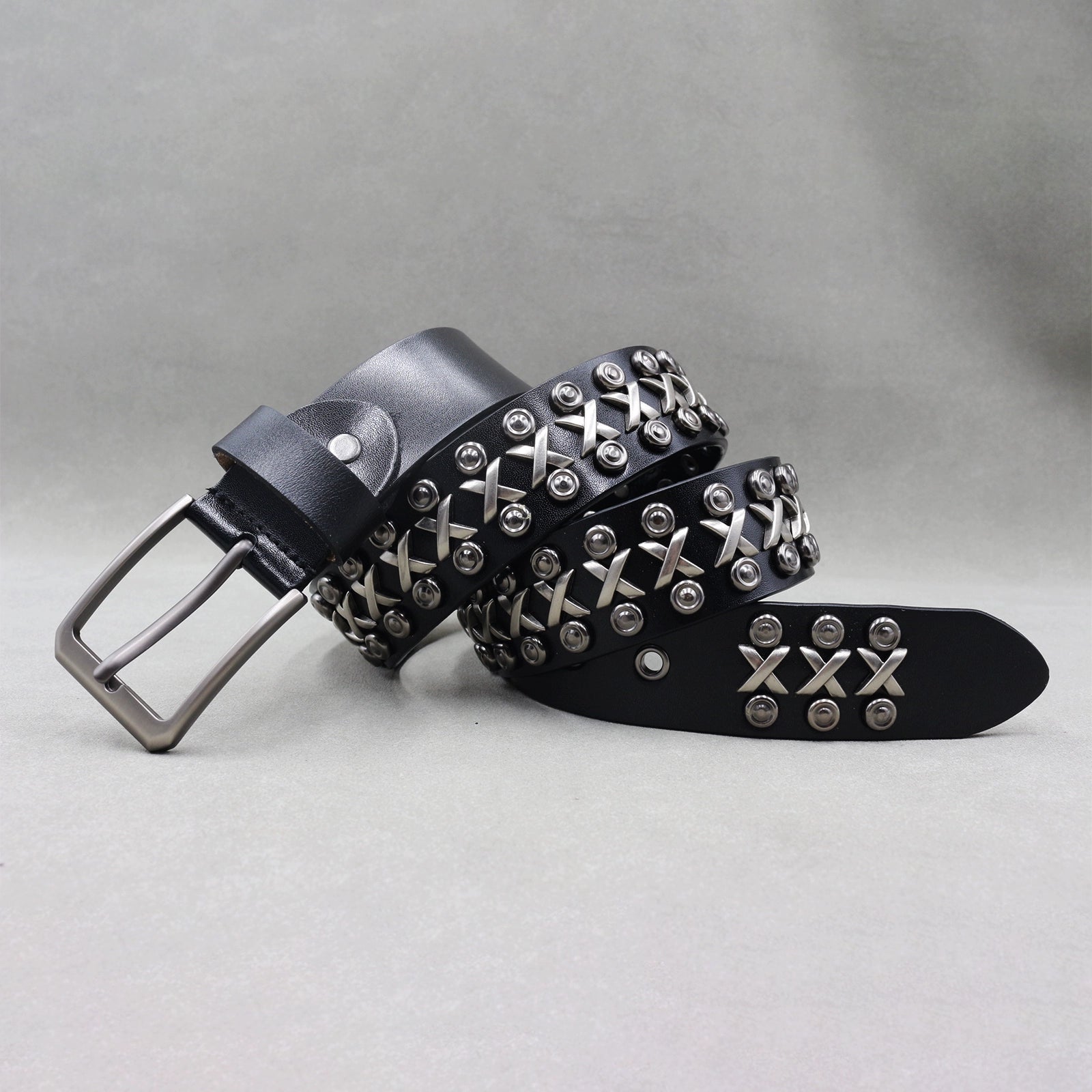 STITCH STUDDED BELT