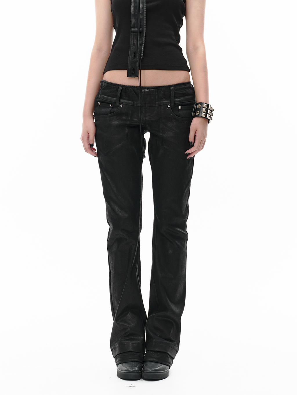 WAXED SLIM-FIT JEANS