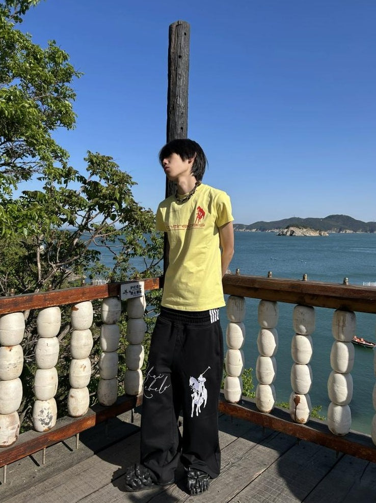 EMBROIDERED BAGGY PANTS