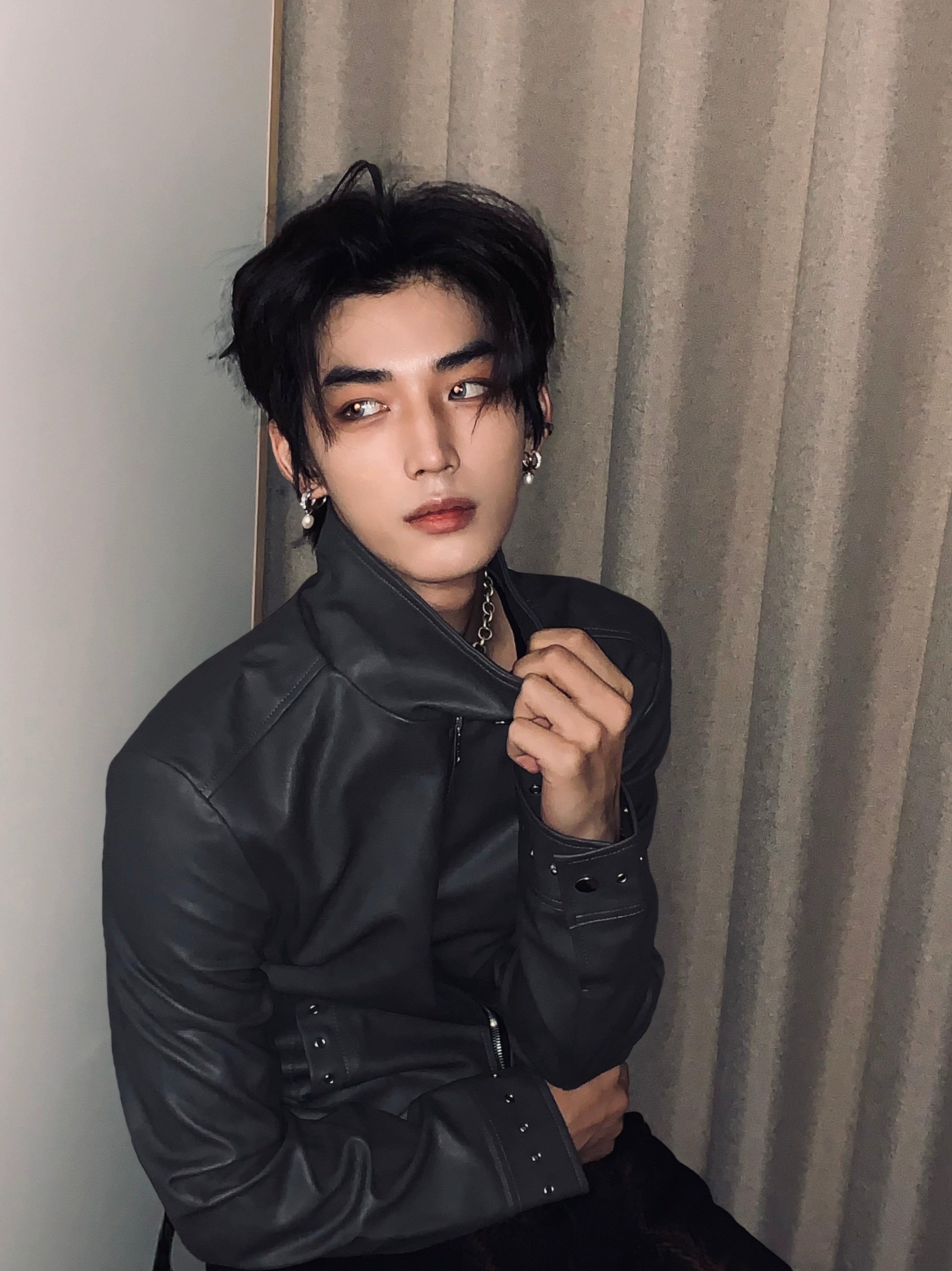 HIGH COLLAR BIKER JACKET