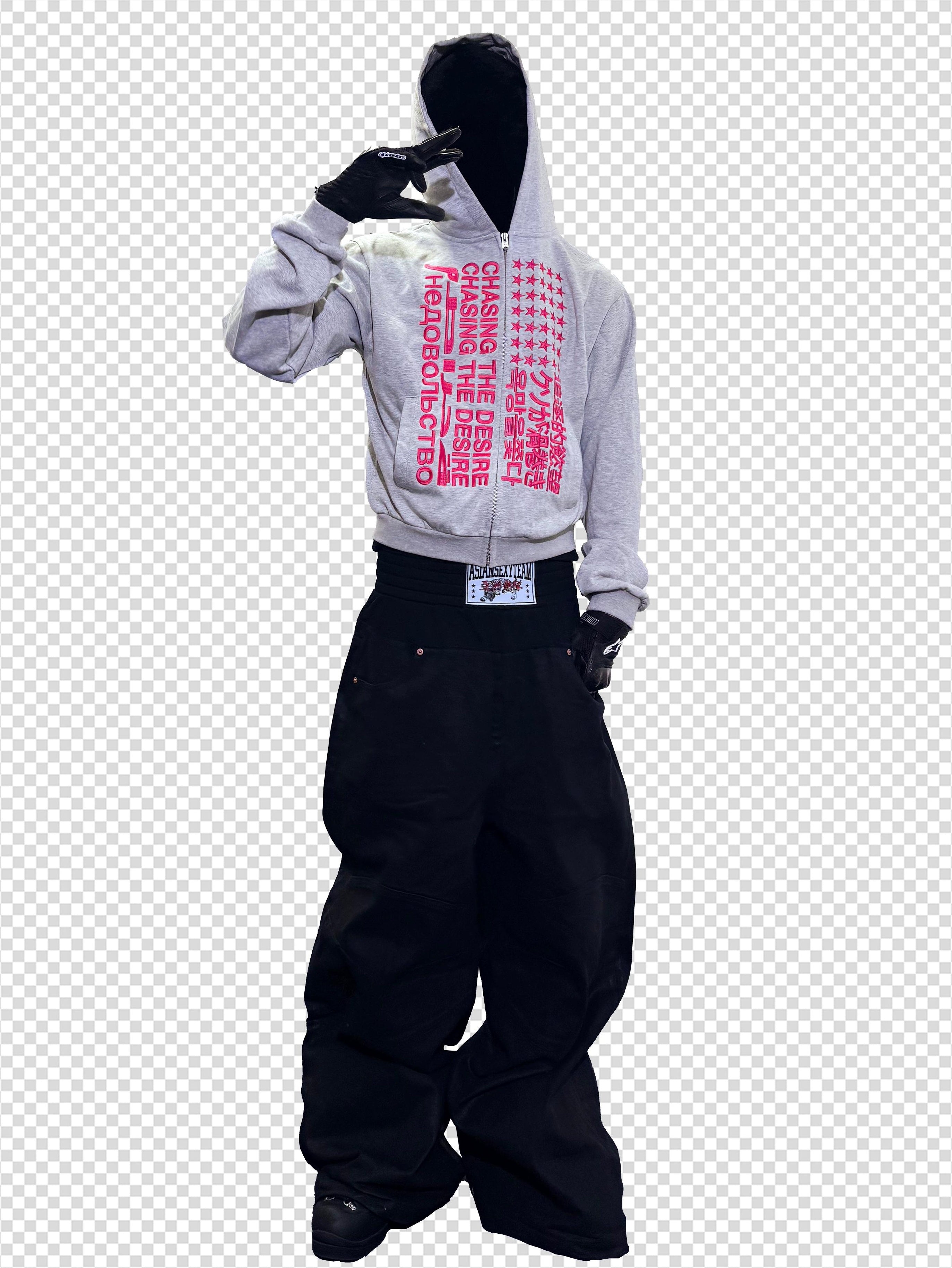 CHASING ZIP HOODIE [GRAY]
