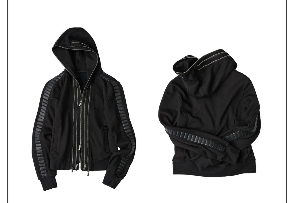 MULTI ZIP QUILTED PANEL HOODIE 商品写真 2