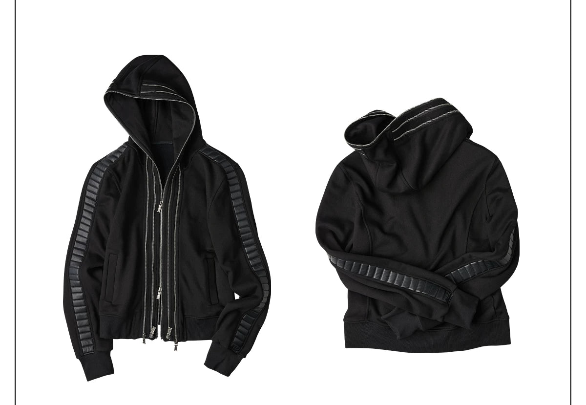MULTI ZIP QUILTED PANEL HOODIE 商品写真 2