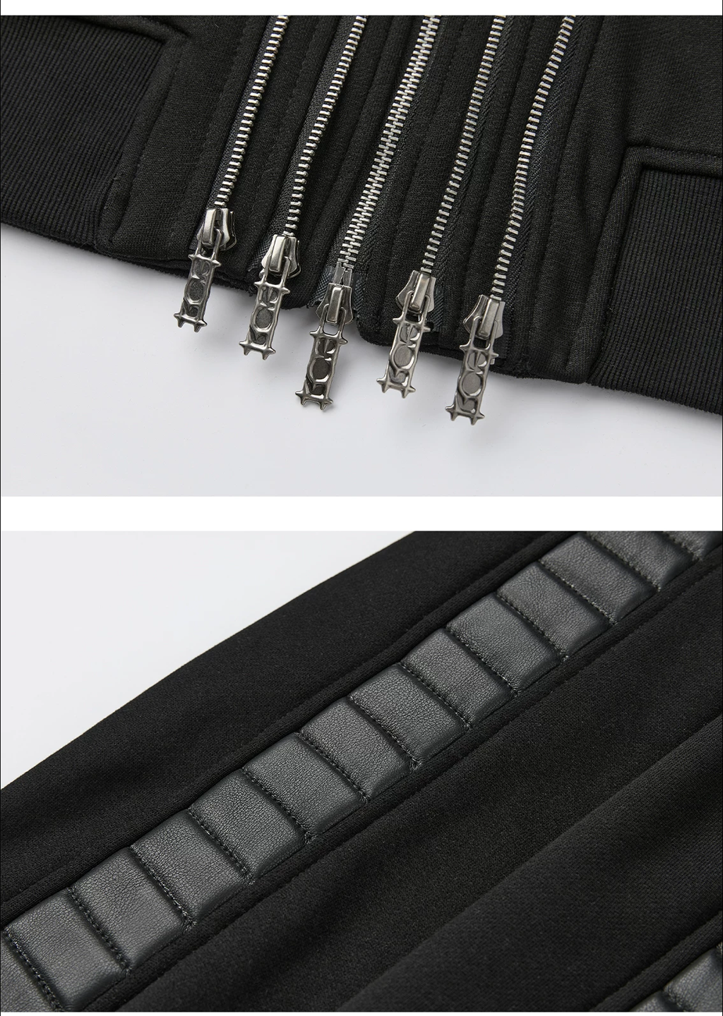 MULTI ZIP QUILTED PANEL HOODIE 商品写真 4