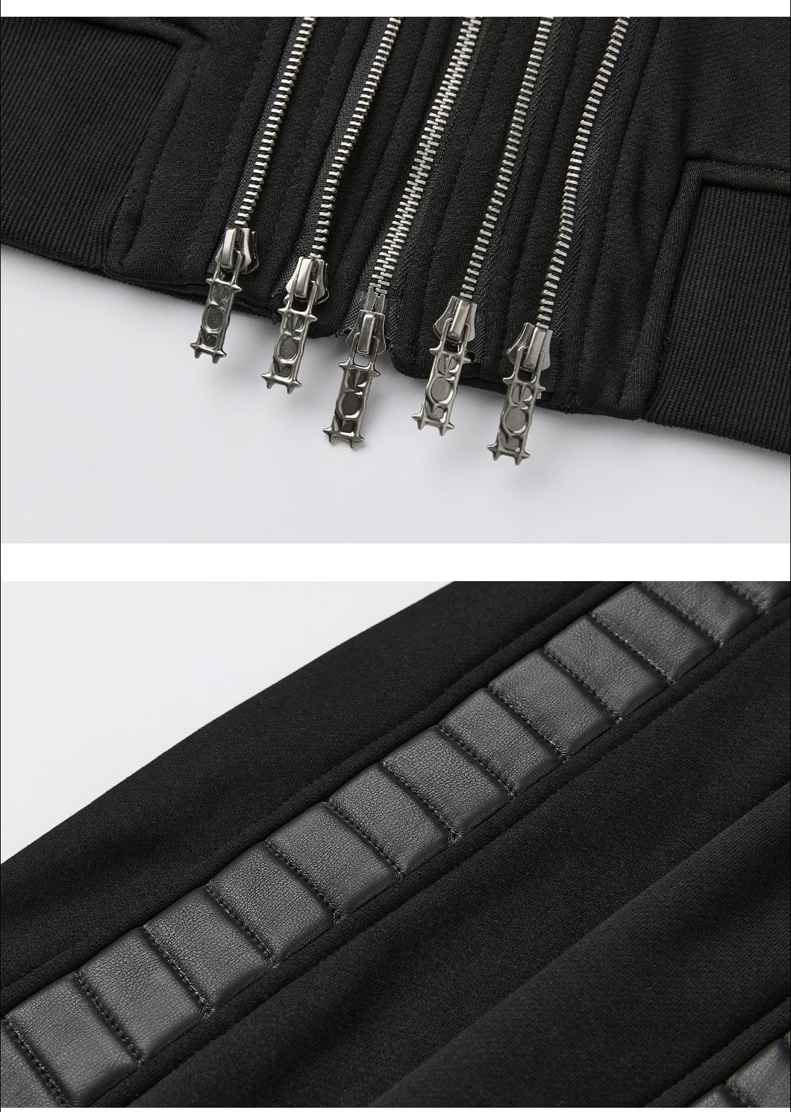 MULTI ZIP QUILTED PANEL HOODIE 商品写真 4