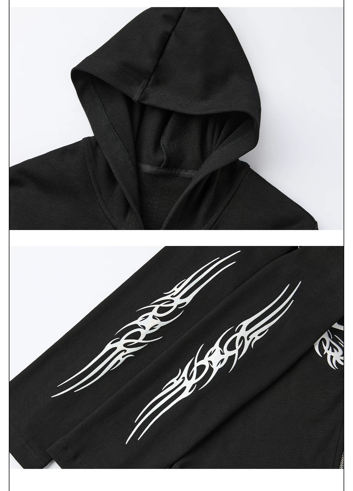 RIBBED GRAPHIC ZIP HOODIE 商品写真 3