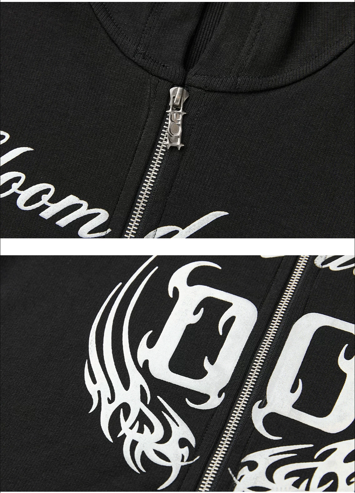RIBBED GRAPHIC ZIP HOODIE 商品写真 4