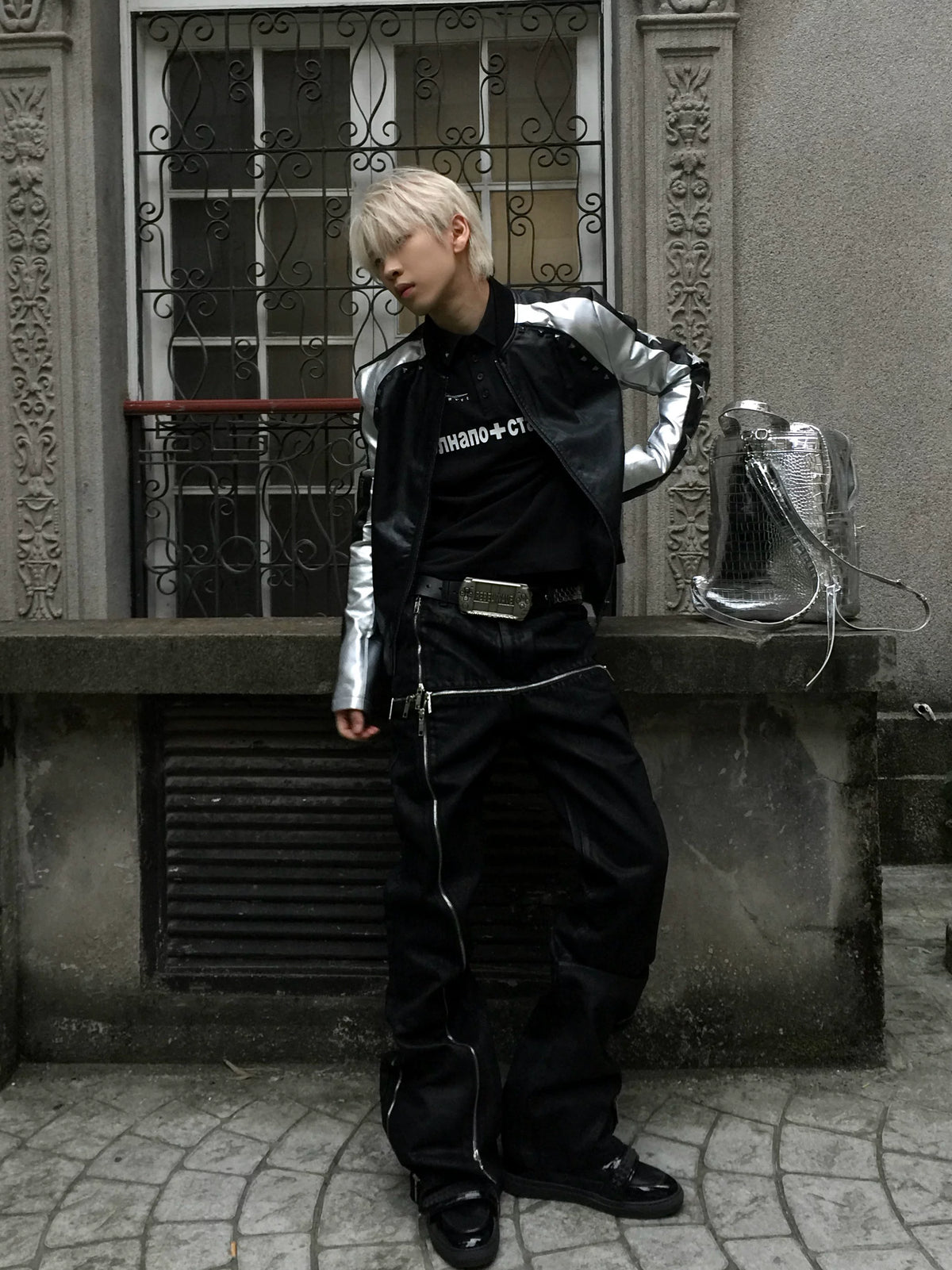 CROSS ZIP WAXED FLARE JEANS 商品写真 4