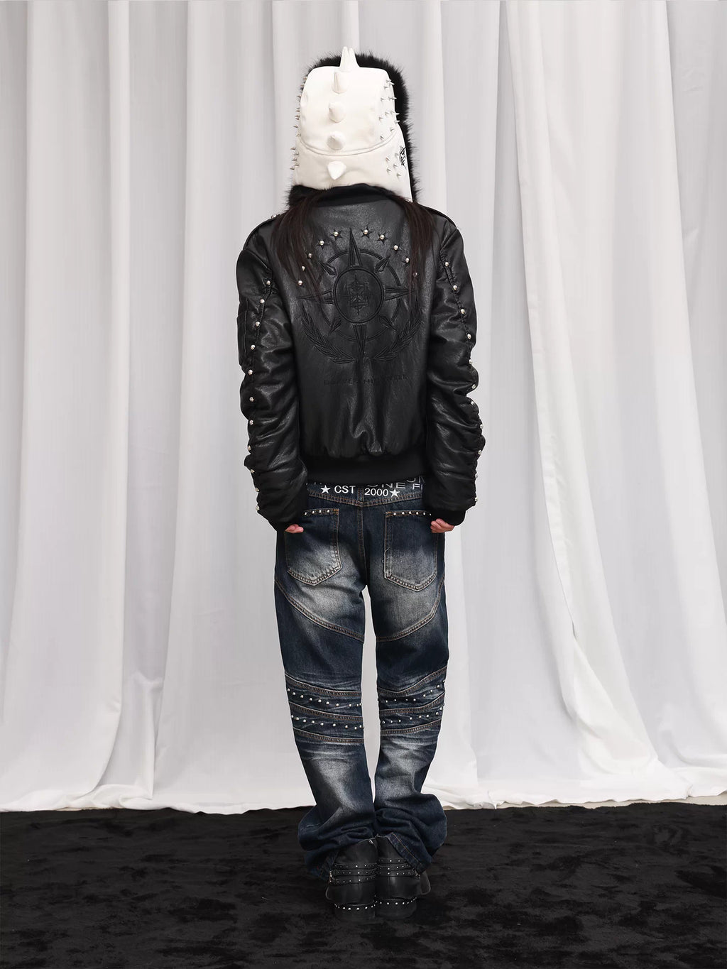 STUDDED MILITARY BOMBER JACKET 商品写真 5