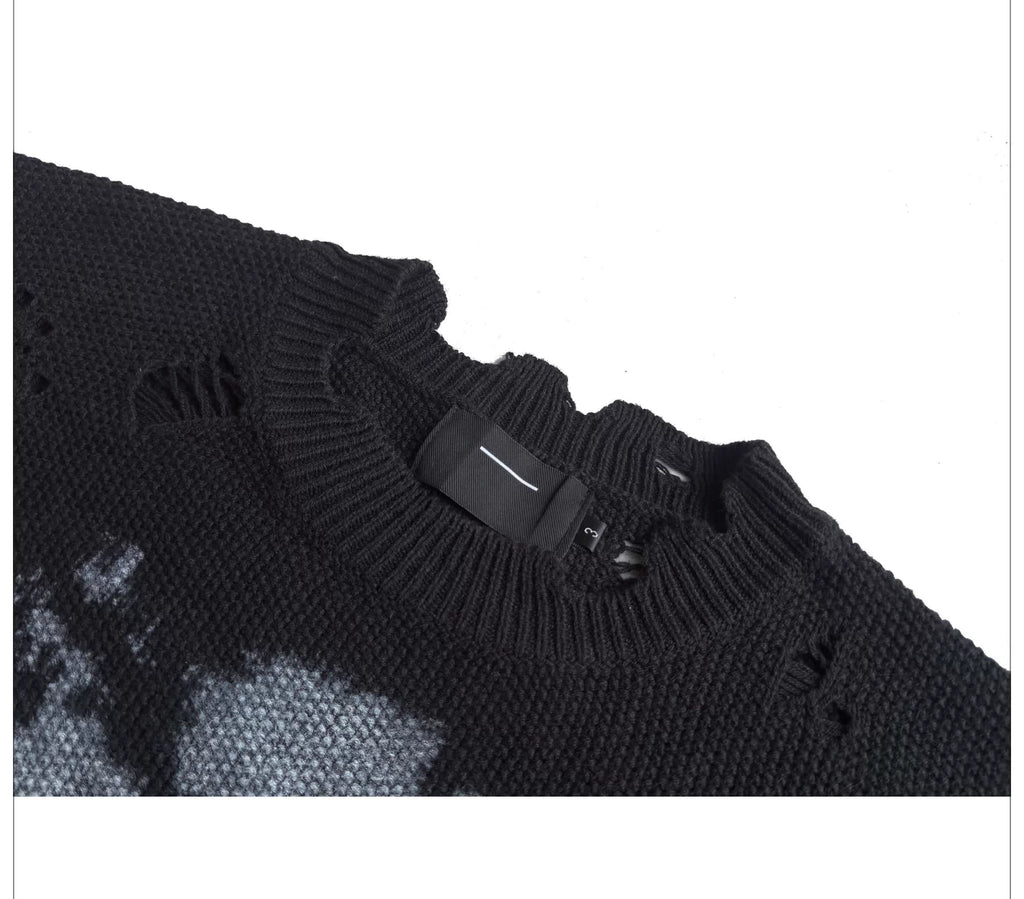 DISTRESSED CROSS KNIT SWEATER 商品写真 3