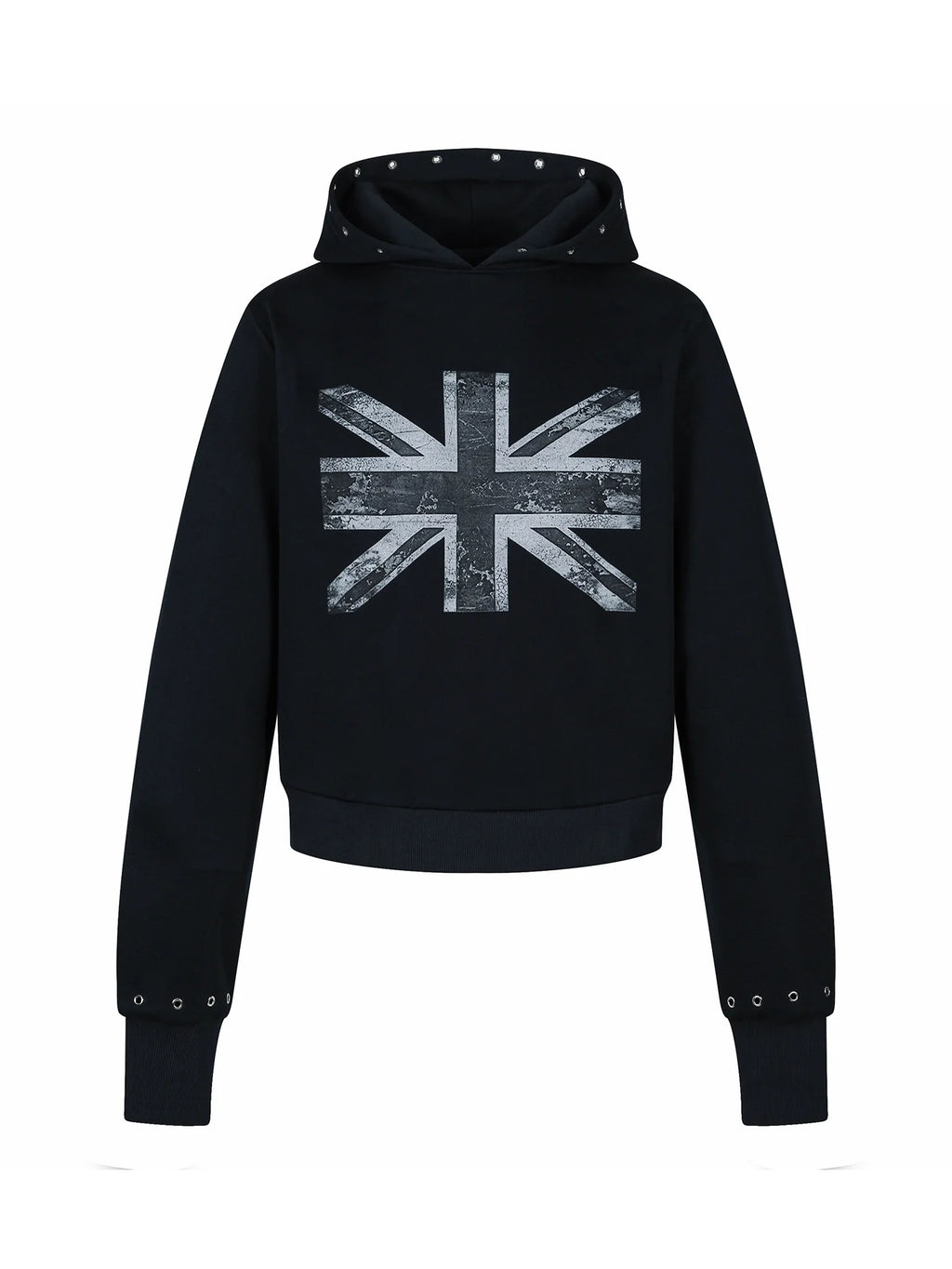 UNION JACK STUDDED HOODIE 前面