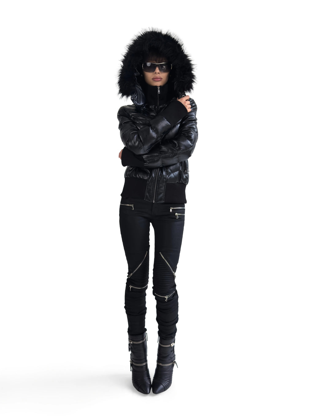 FUR TRIM PANEL PUFFER JACKET 商品写真 2